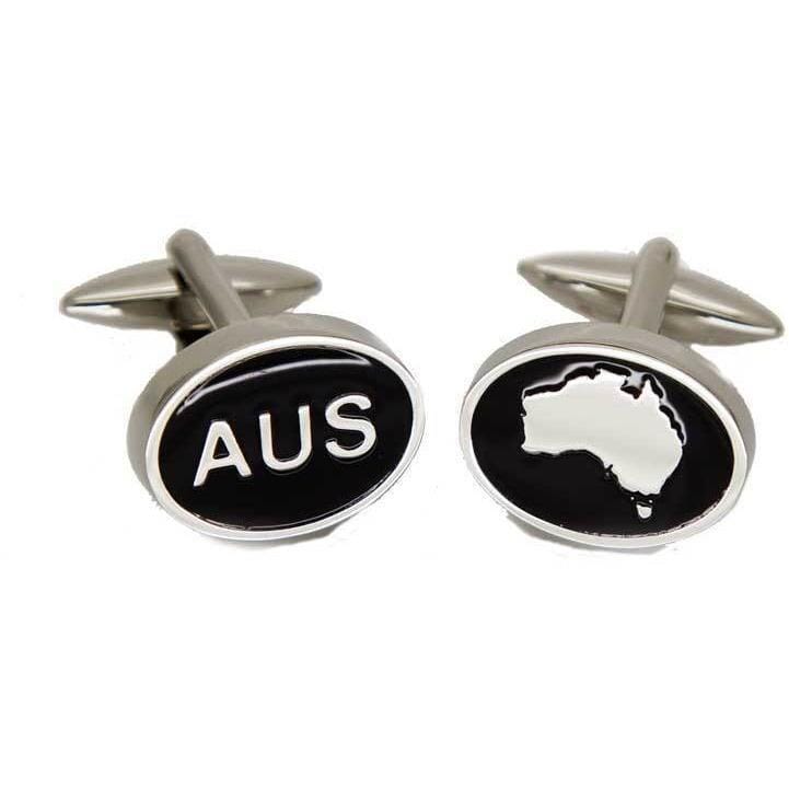 Australian Map and AUS Cufflinks Novelty Cufflinks Clinks Australia 