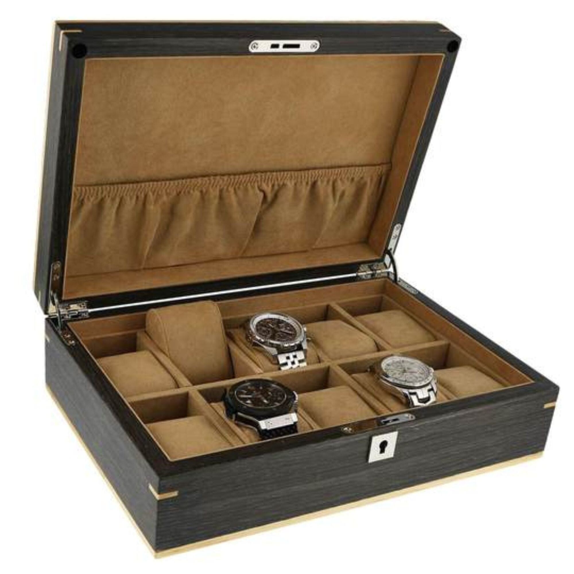 Ginko Wooden Watch Box for 10 Watches Watch Boxes Clinks 