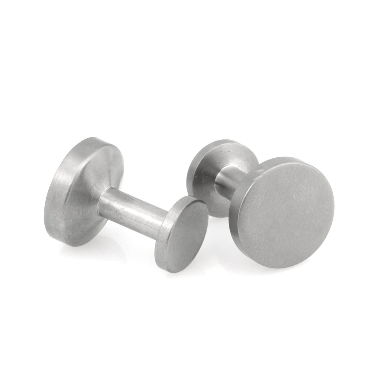 Brushed Titanium Cufflinks Classic & Modern Cufflinks Clinks Australia 