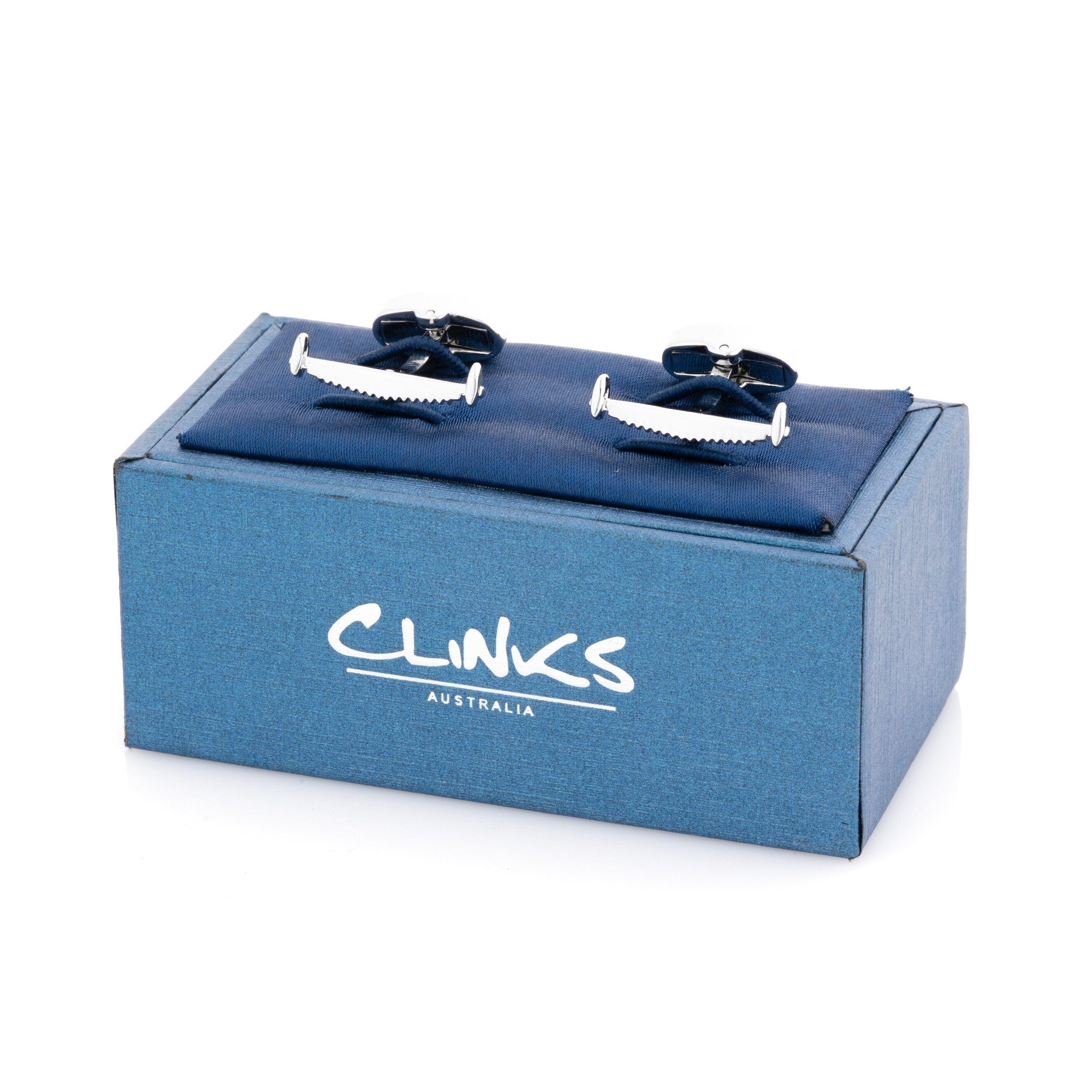 Double Handle Saw Cufflinks Novelty Cufflinks Clinks Australia 