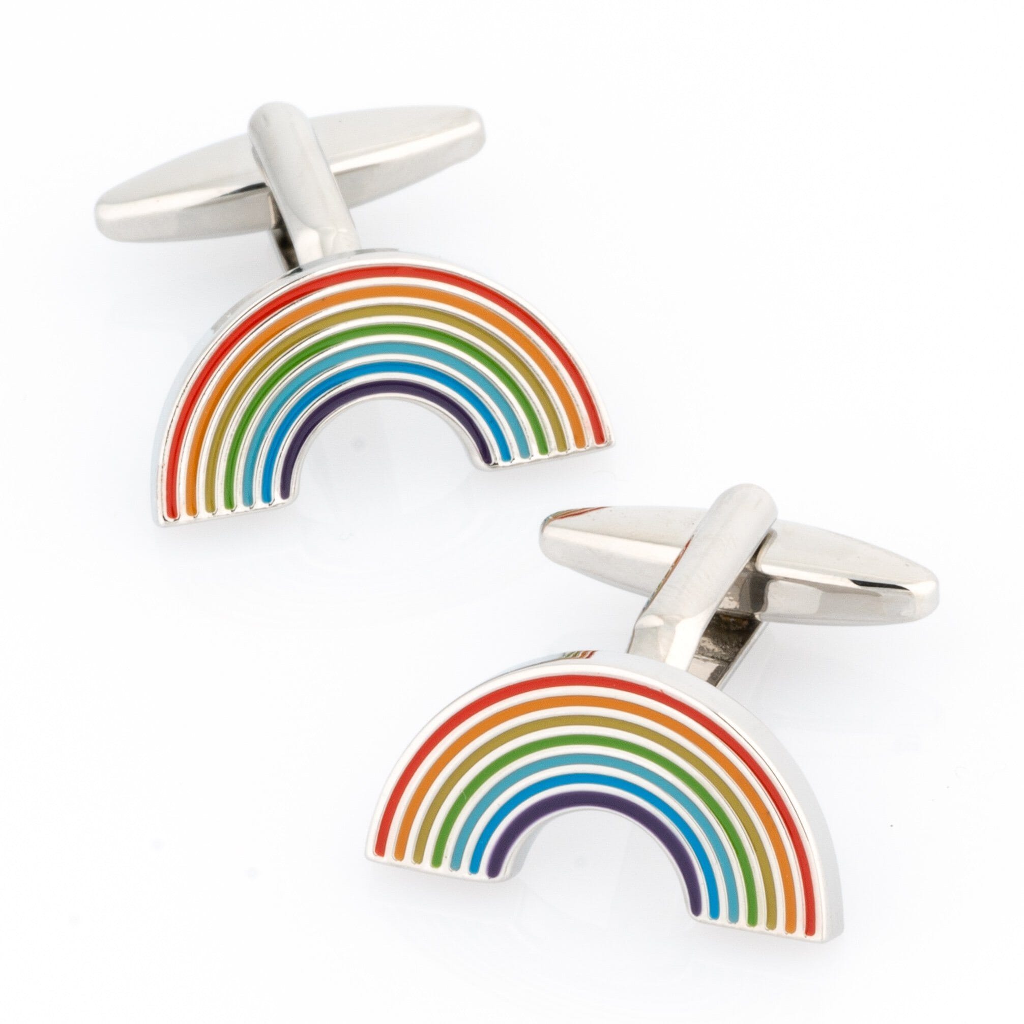 Rainbow Cufflinks Novelty Cufflinks Clinks Australia Rainbow Cufflinks 