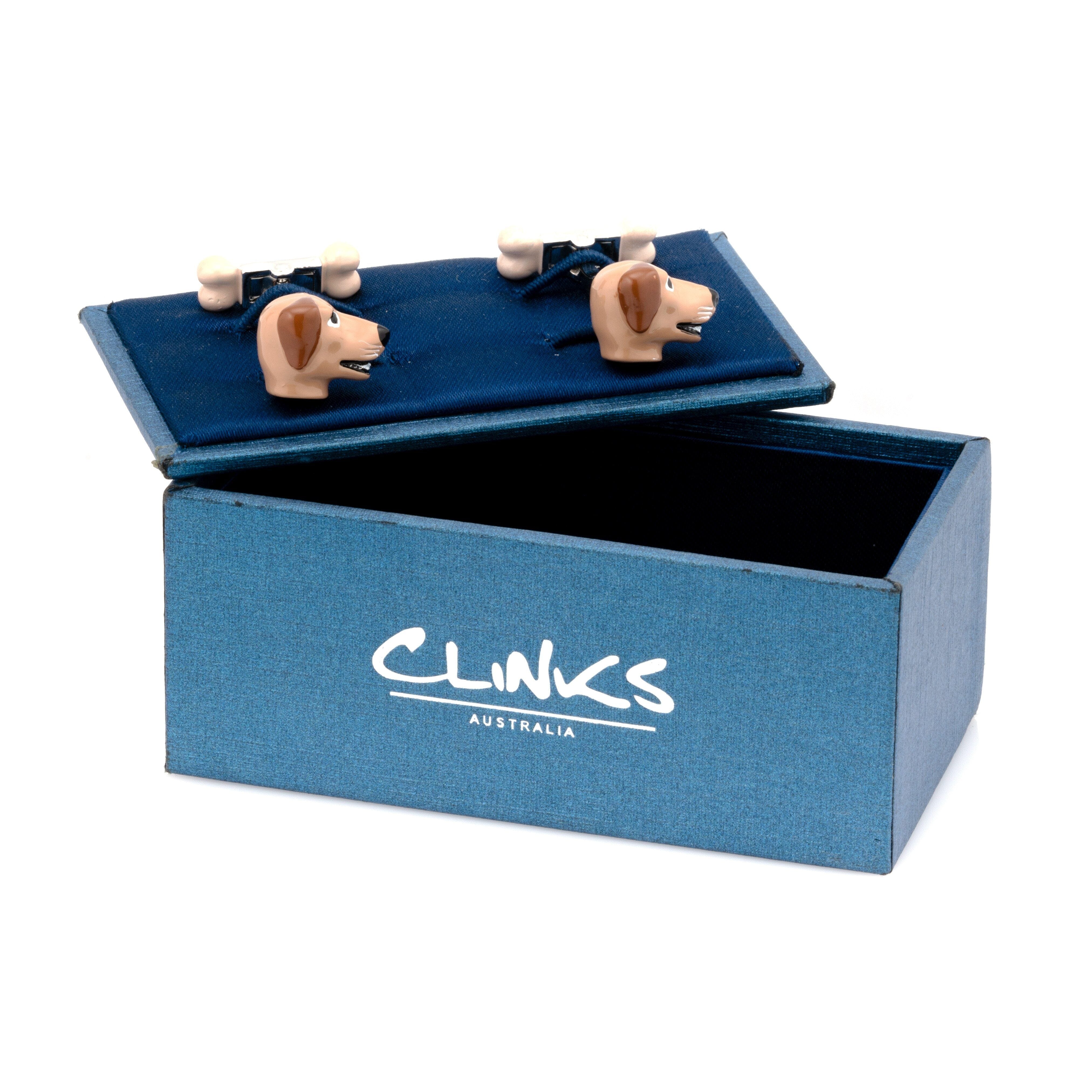 Dog and Bone Cufflinks Novelty Cufflinks Clinks Australia 