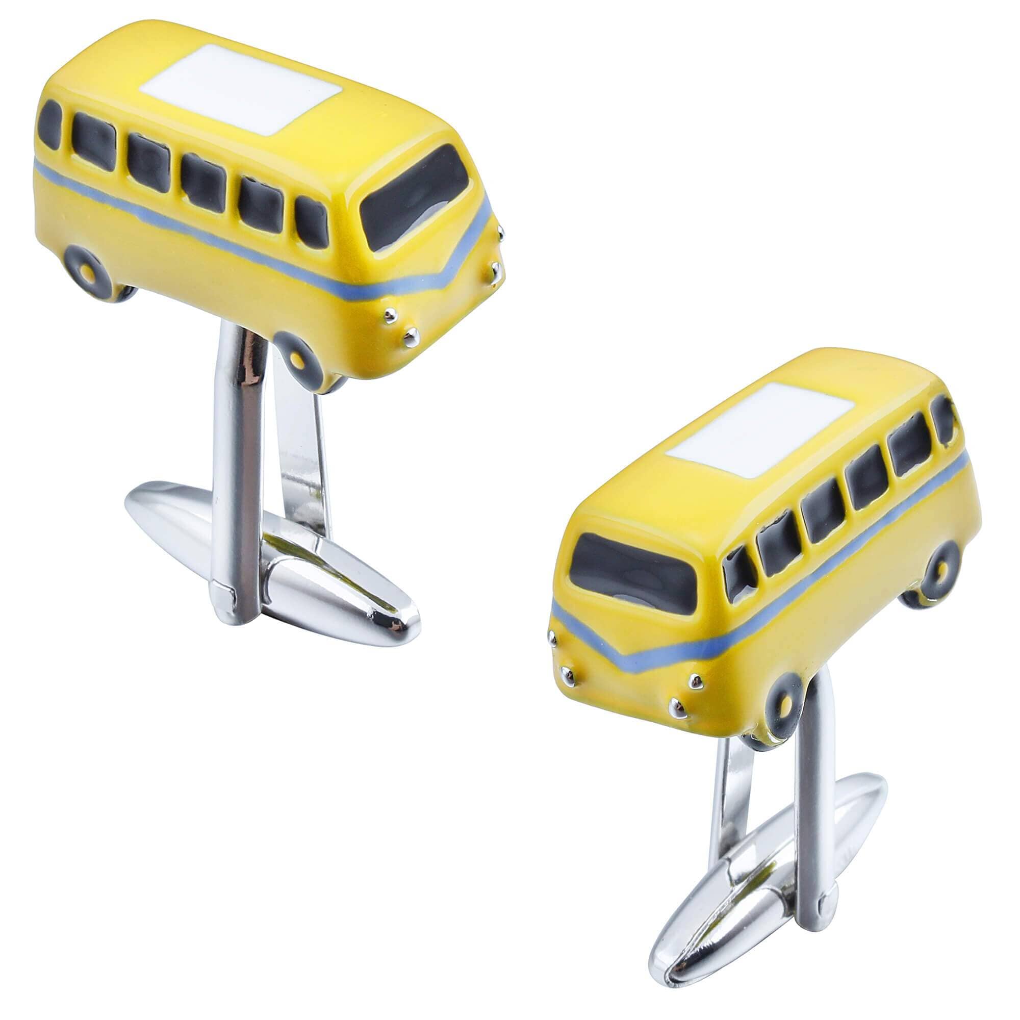 Yellow VW Kombi Cufflinks Novelty Cufflinks Clinks Australia 