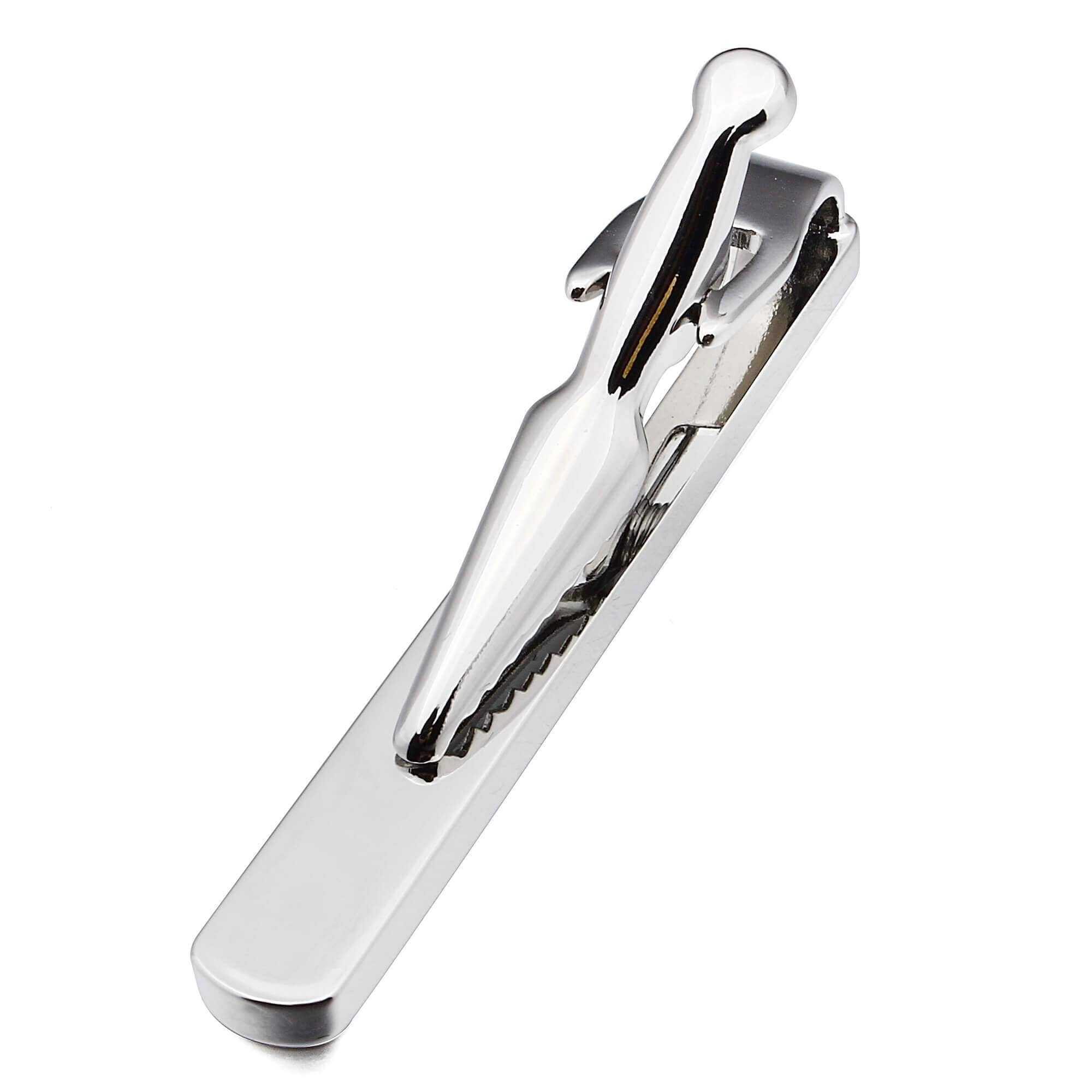 Black Woven Pattern Cufflink and Tie Clip Set Gift Set Clinks Australia 