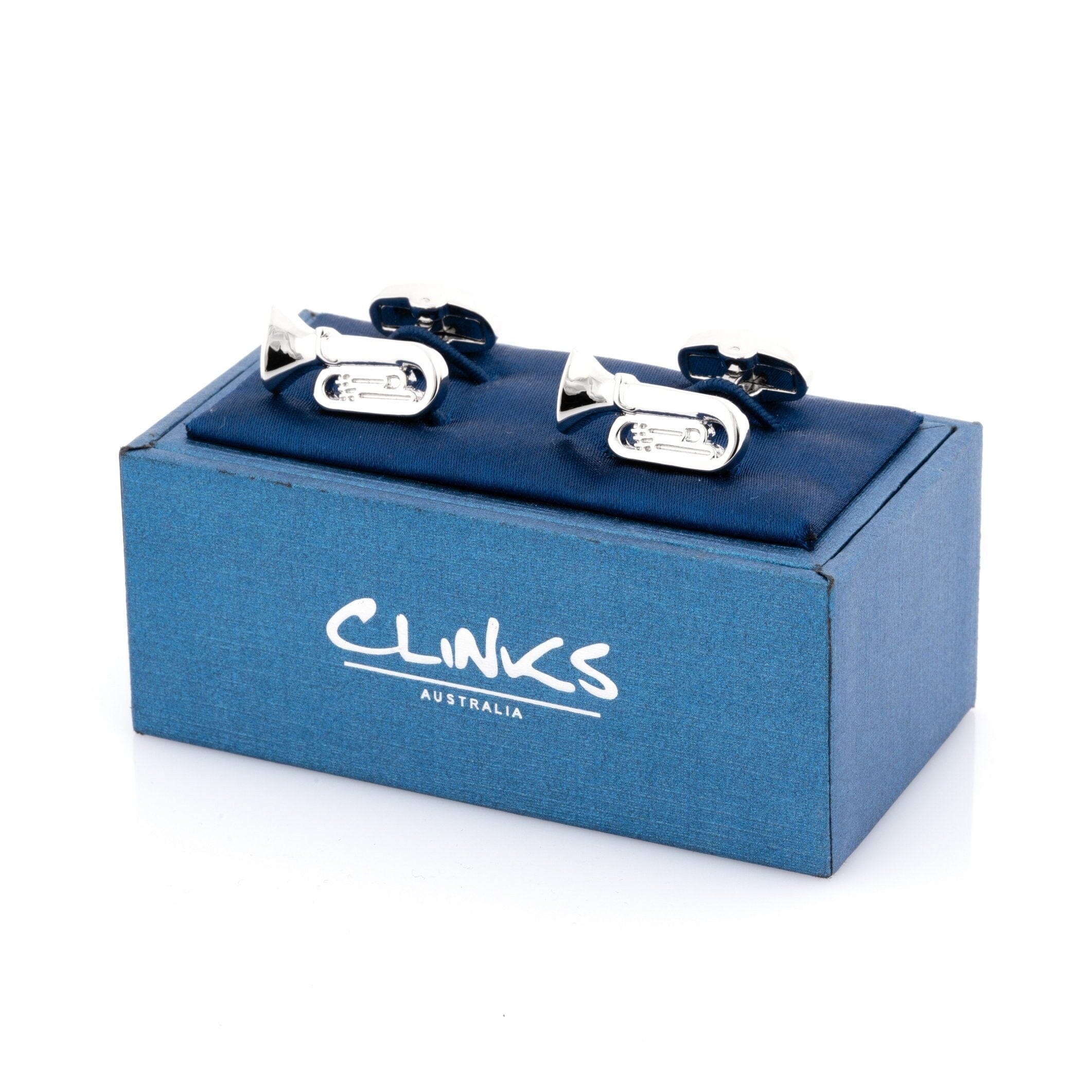 Tuba Cufflinks Silver Novelty Cufflinks Clinks Australia 