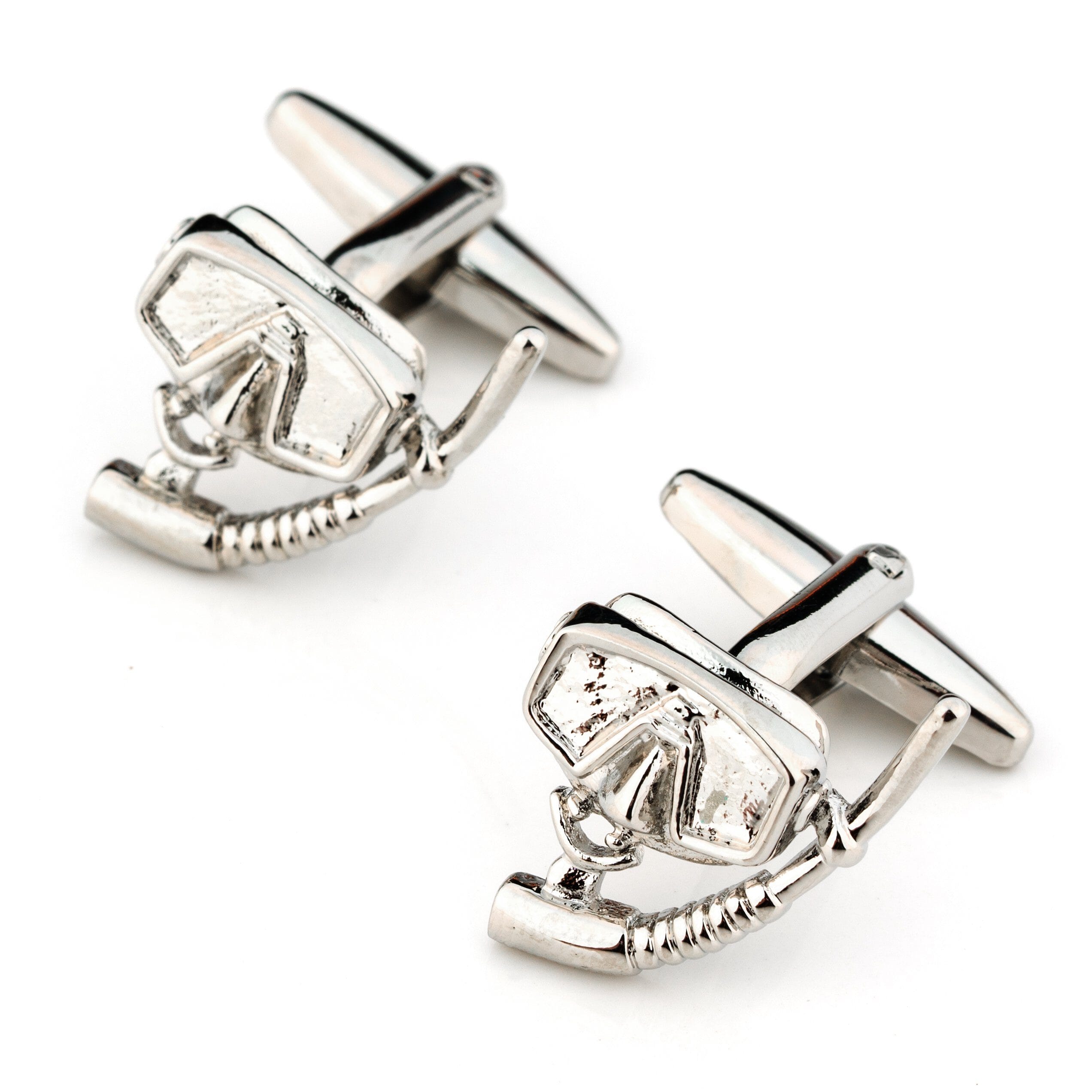 Snorkelling Mask Cufflinks Silver Novelty Cufflinks Clinks Australia Snorkelling Mask Cufflinks Silver 