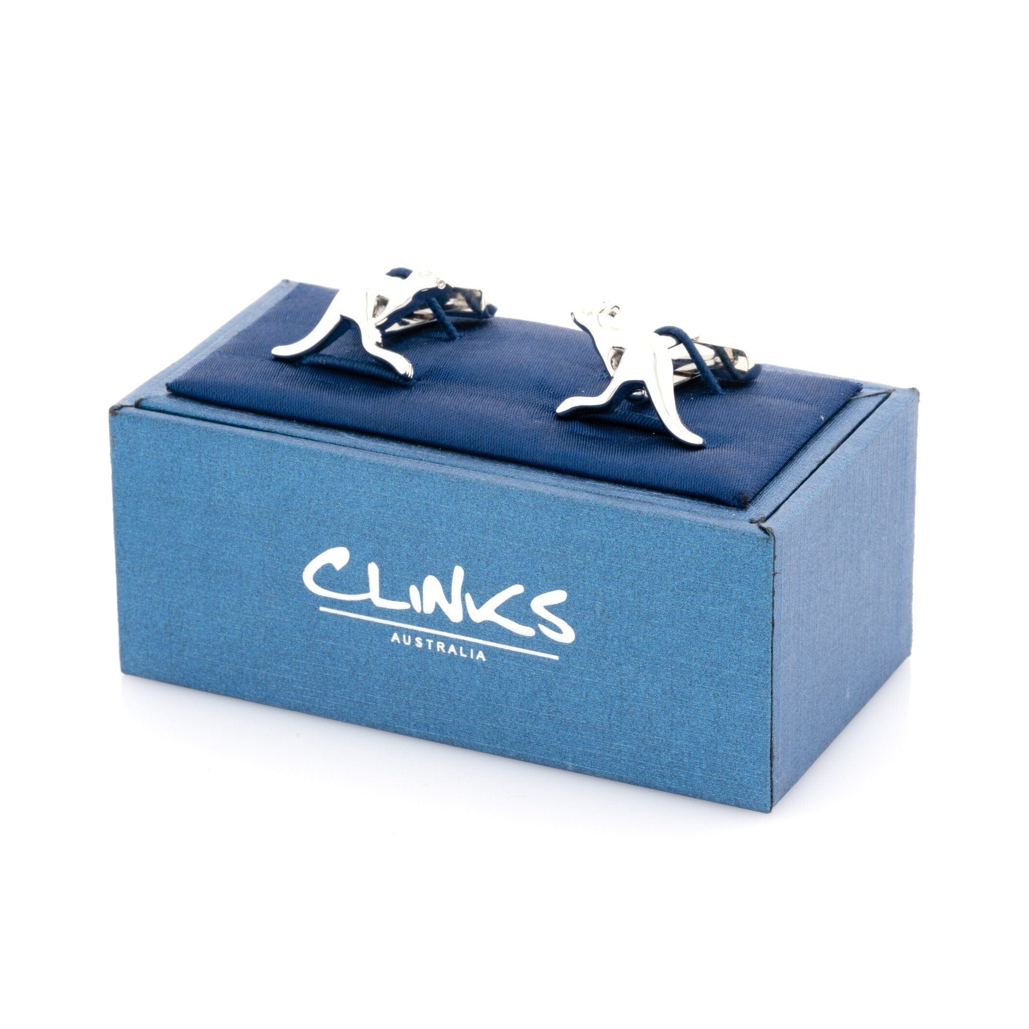 Australian Silver Kangaroo Cufflinks Silver Cufflinks Clinks Australia 