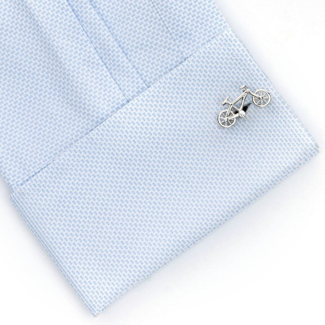 Silver Racing Bike Bicycle Cufflinks Novelty Cufflinks Clinks Australia 