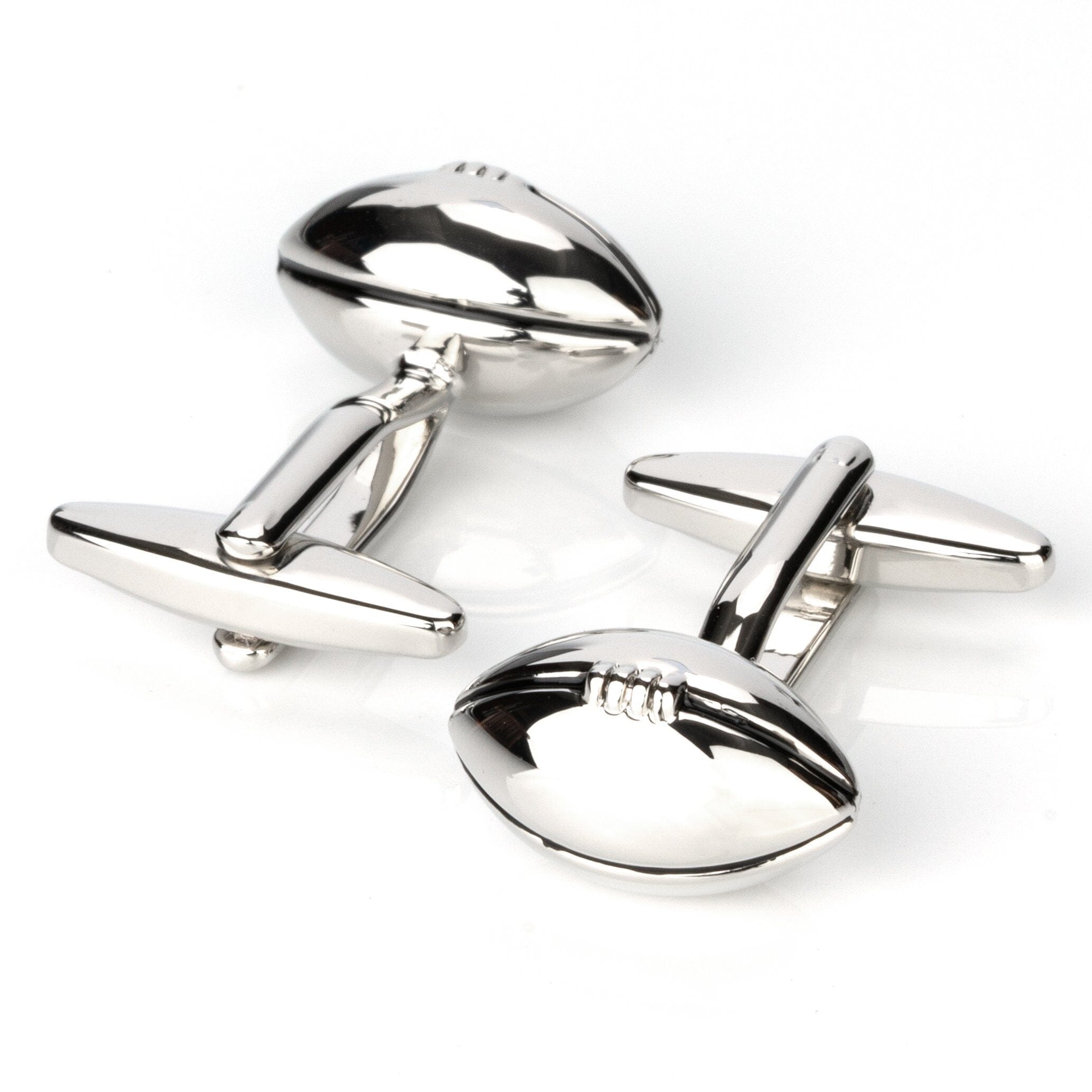 Footy / Rugby Silver Football Cufflinks Novelty Cufflinks Clinks Australia 