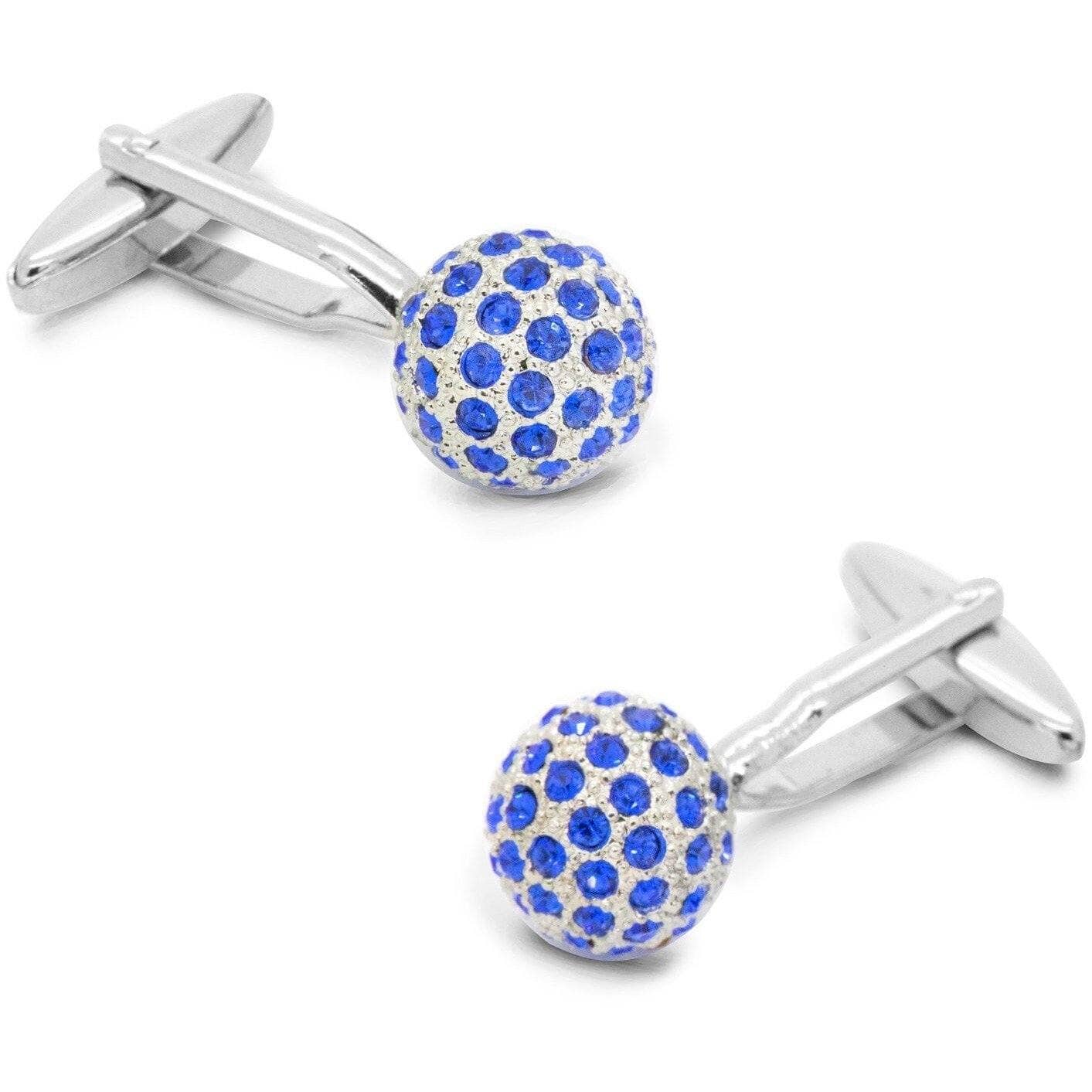 Crystal Ball Cufflinks Blue Classic & Modern Cufflinks Clinks Australia Crystal Ball Cufflinks Blue 