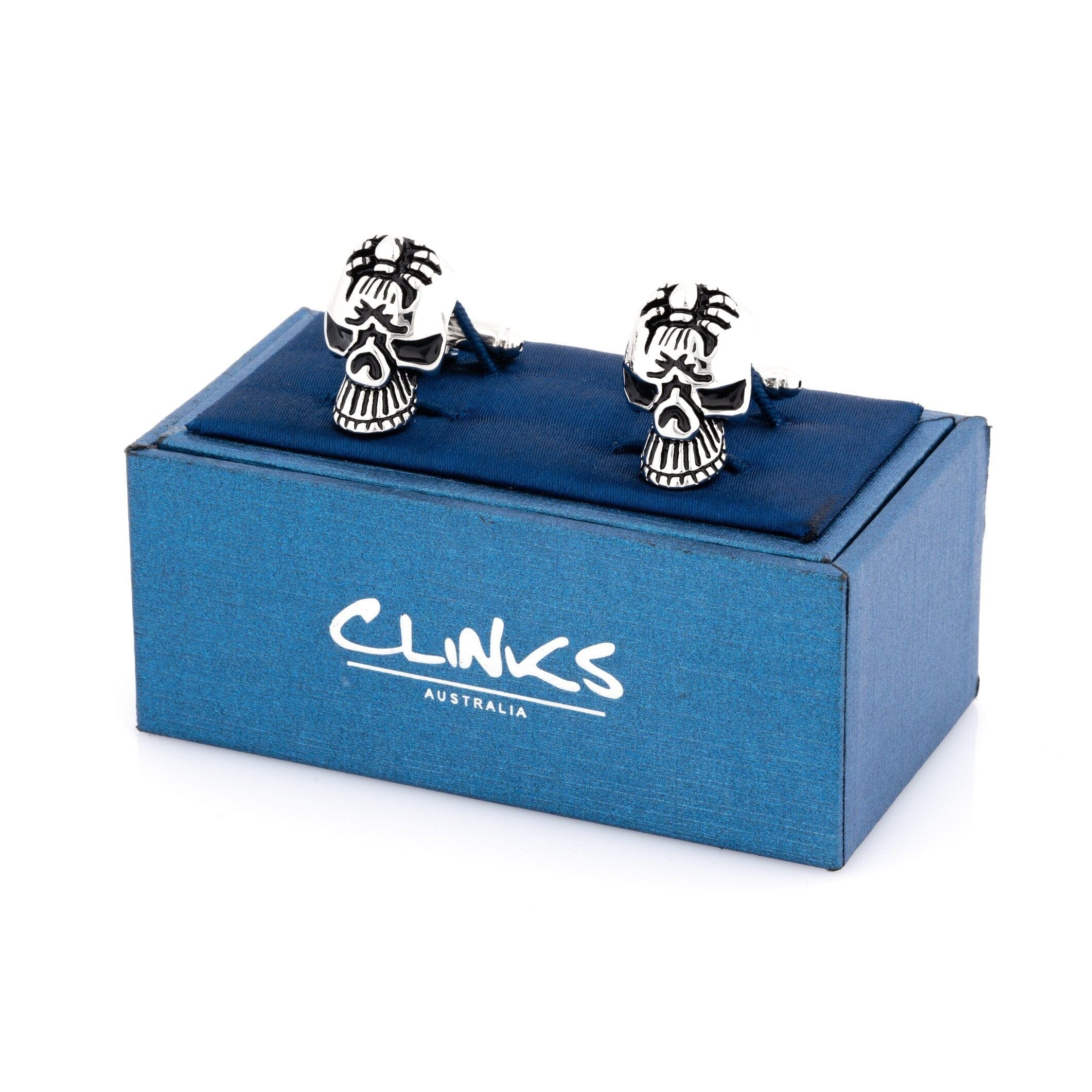 Skull with Spider Cufflinks Novelty Cufflinks Clinks Australia 