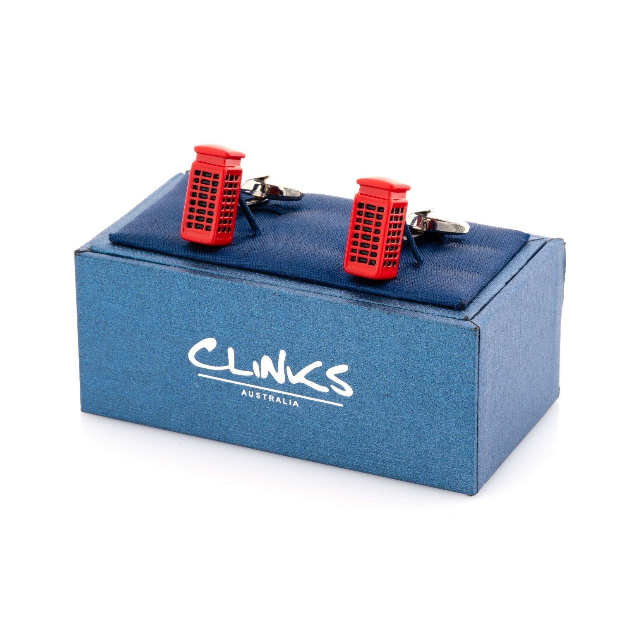 Red "London" Phone Booth Cufflinks Novelty Cufflinks Clinks Australia 