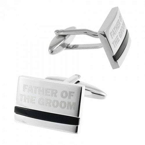 Father of the Groom Laser Etched Onyx Silver Wedding Cufflinks Wedding Cufflinks Clinks Australia 