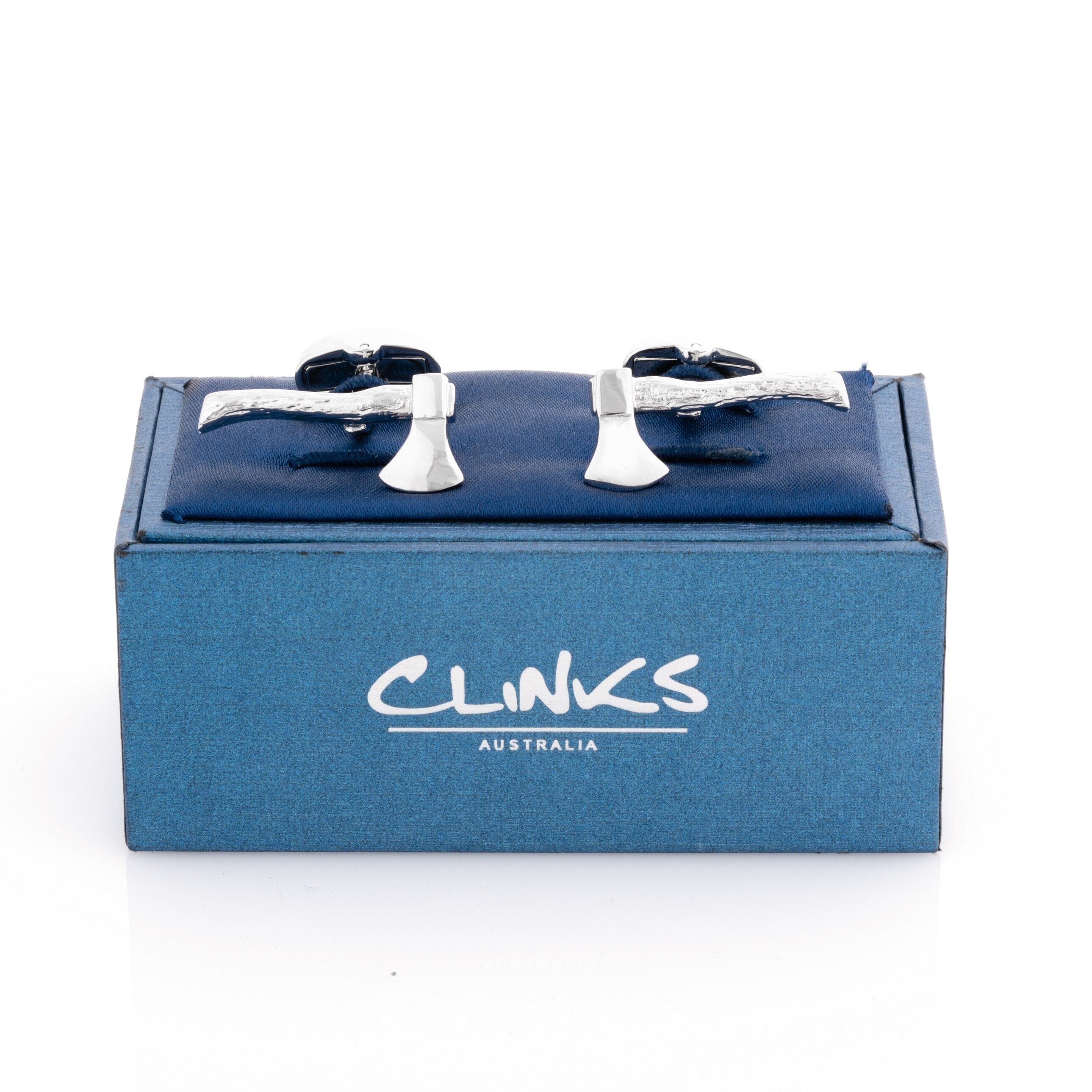Silver Axe Cufflinks Novelty Cufflinks Clinks Australia 