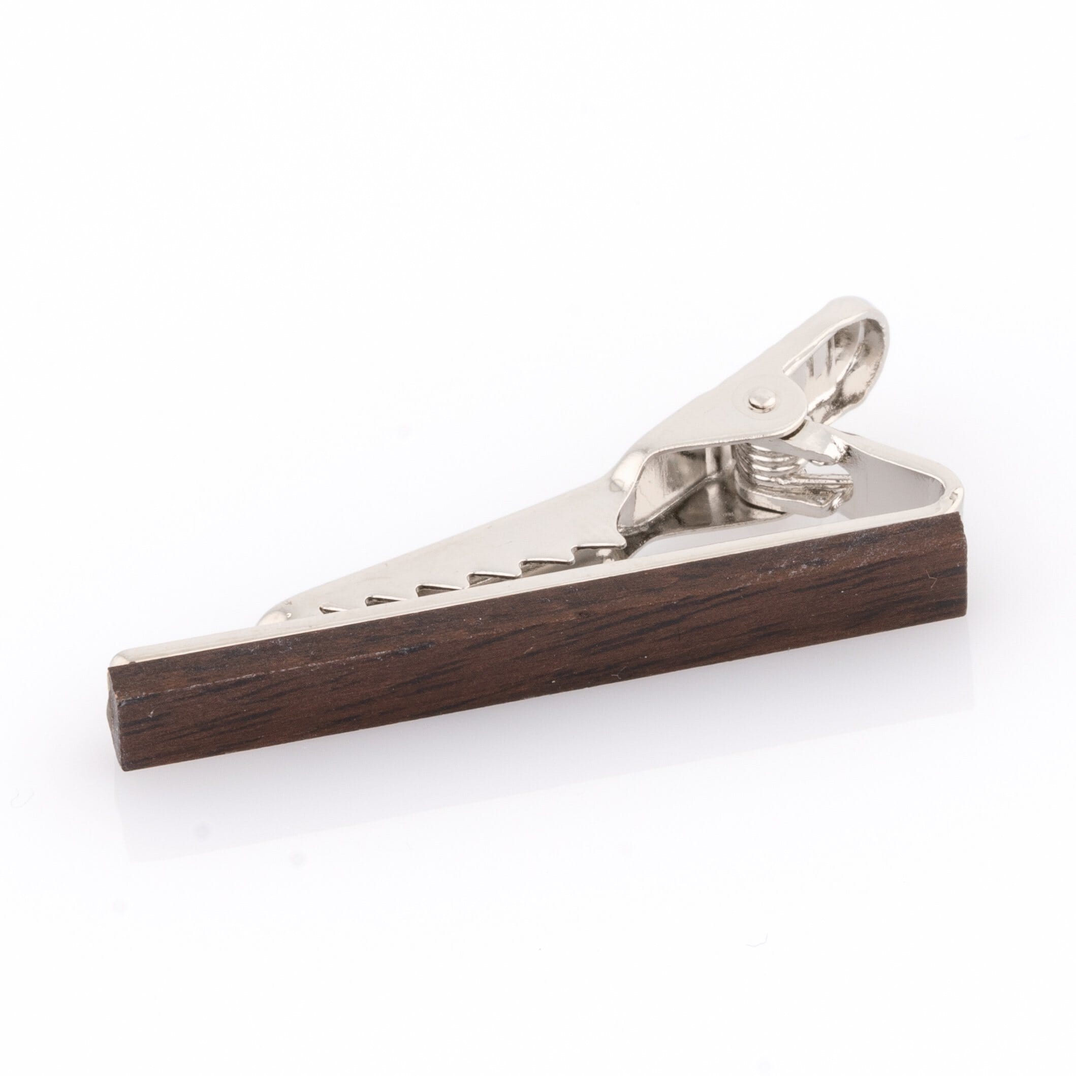 Small Dark Wood Tie CliP Tie Bars Clinks Default 