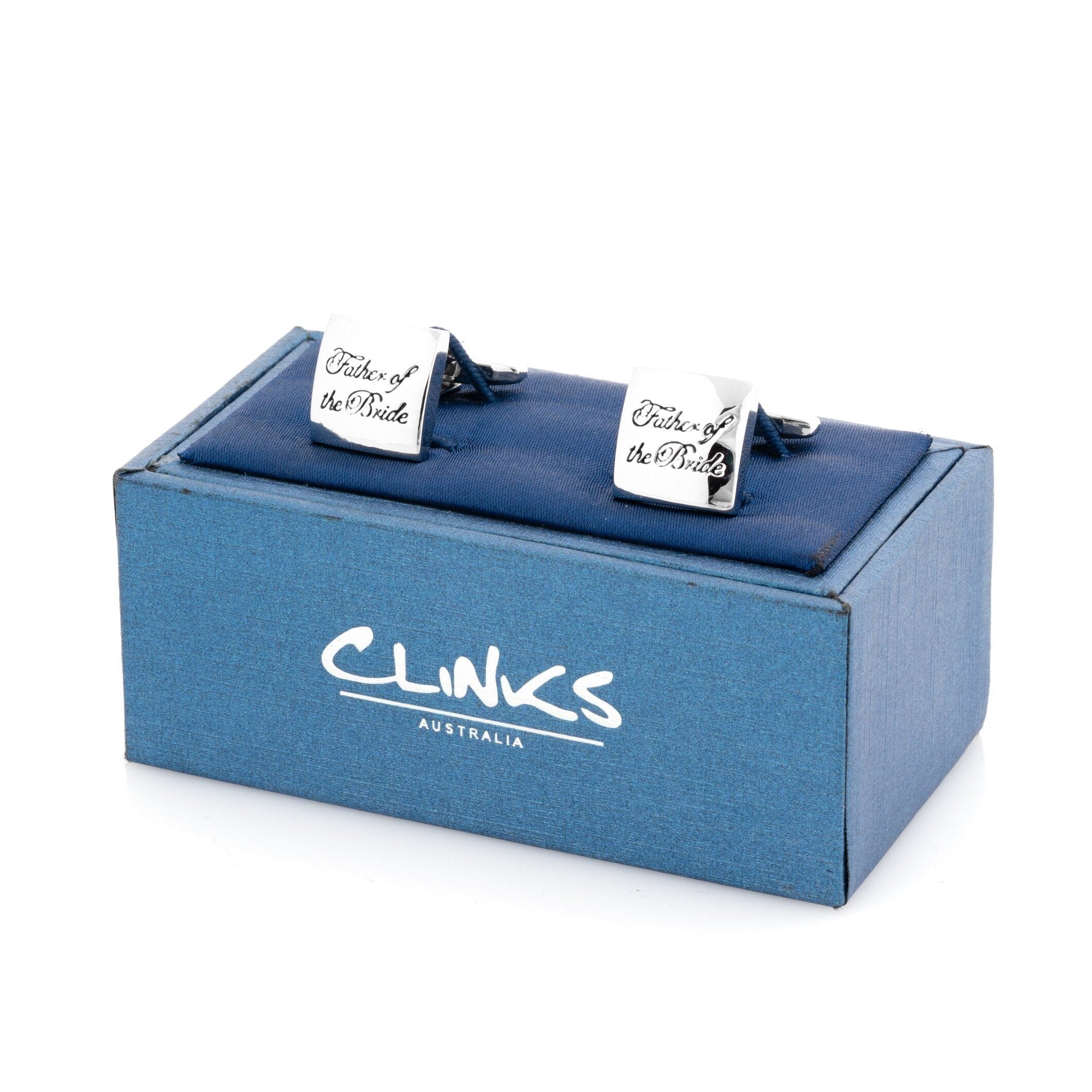 Father of the Bride Curved Silver Wedding Cufflinks Wedding Cufflinks Clinks Australia 