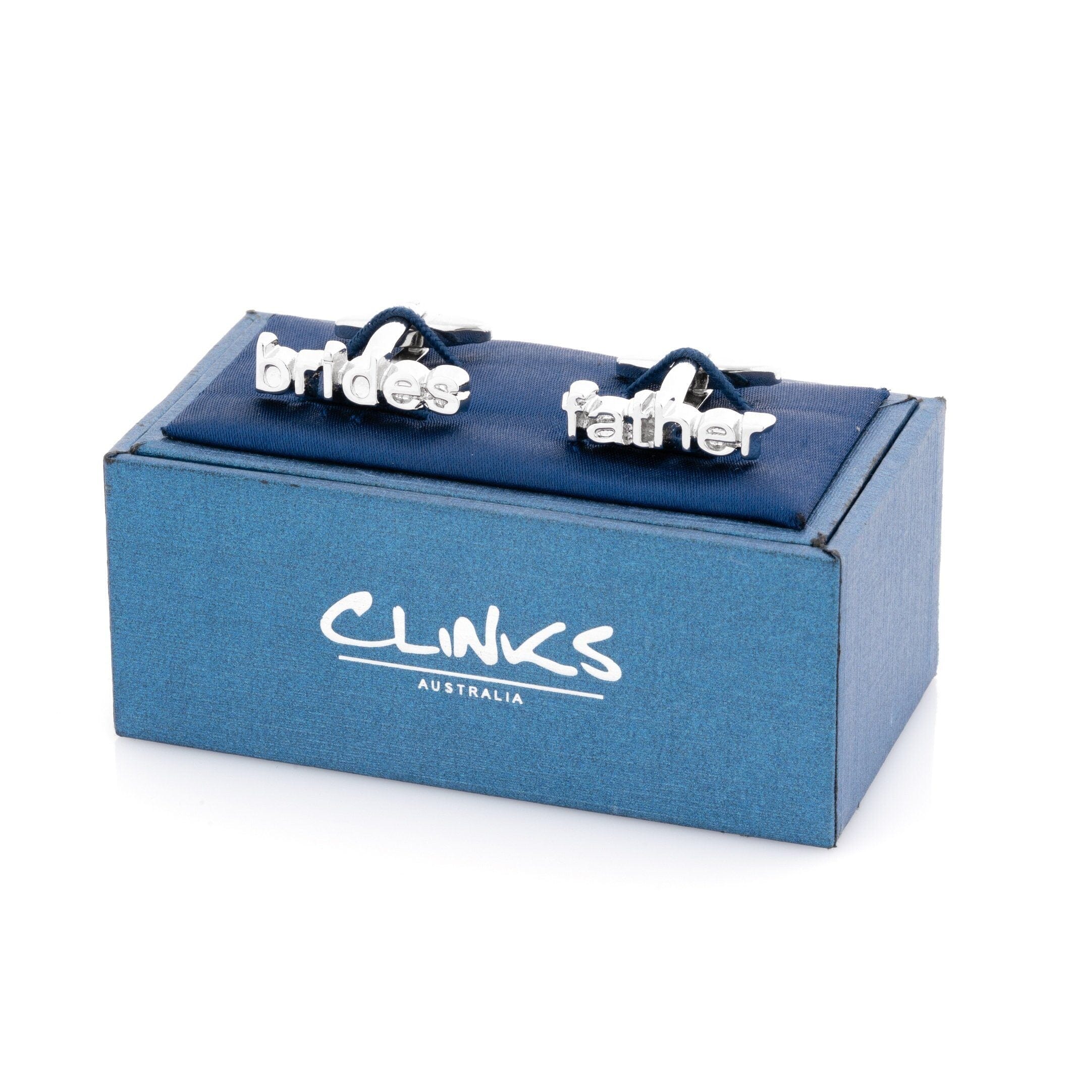 Brides Father cut-out style Wedding cufflinks Wedding Cufflinks Clinks Australia 