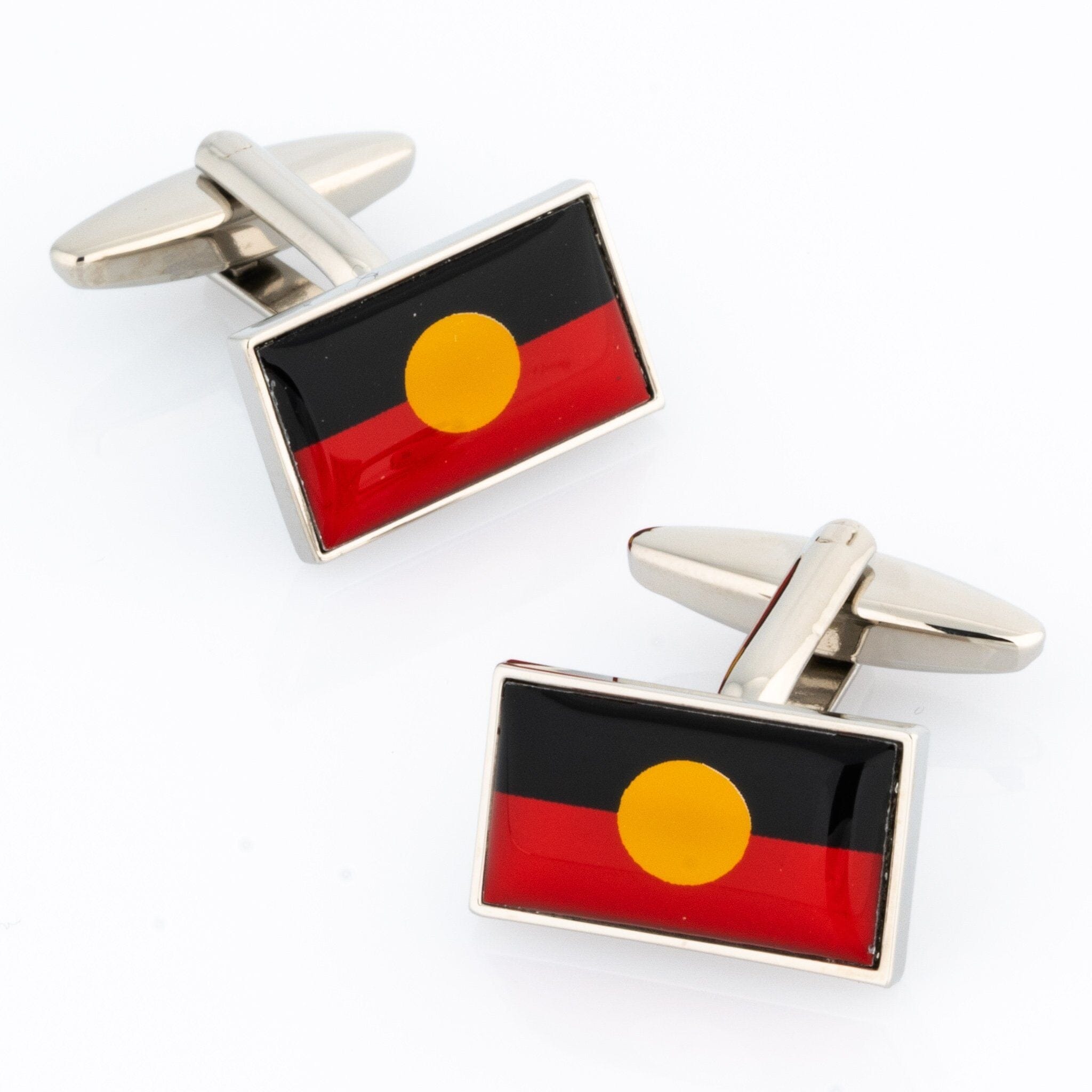 Australian Aboriginal Flag Cufflinks Novelty Cufflinks Clinks Australia Australian Aboriginal Flag Cufflinks 