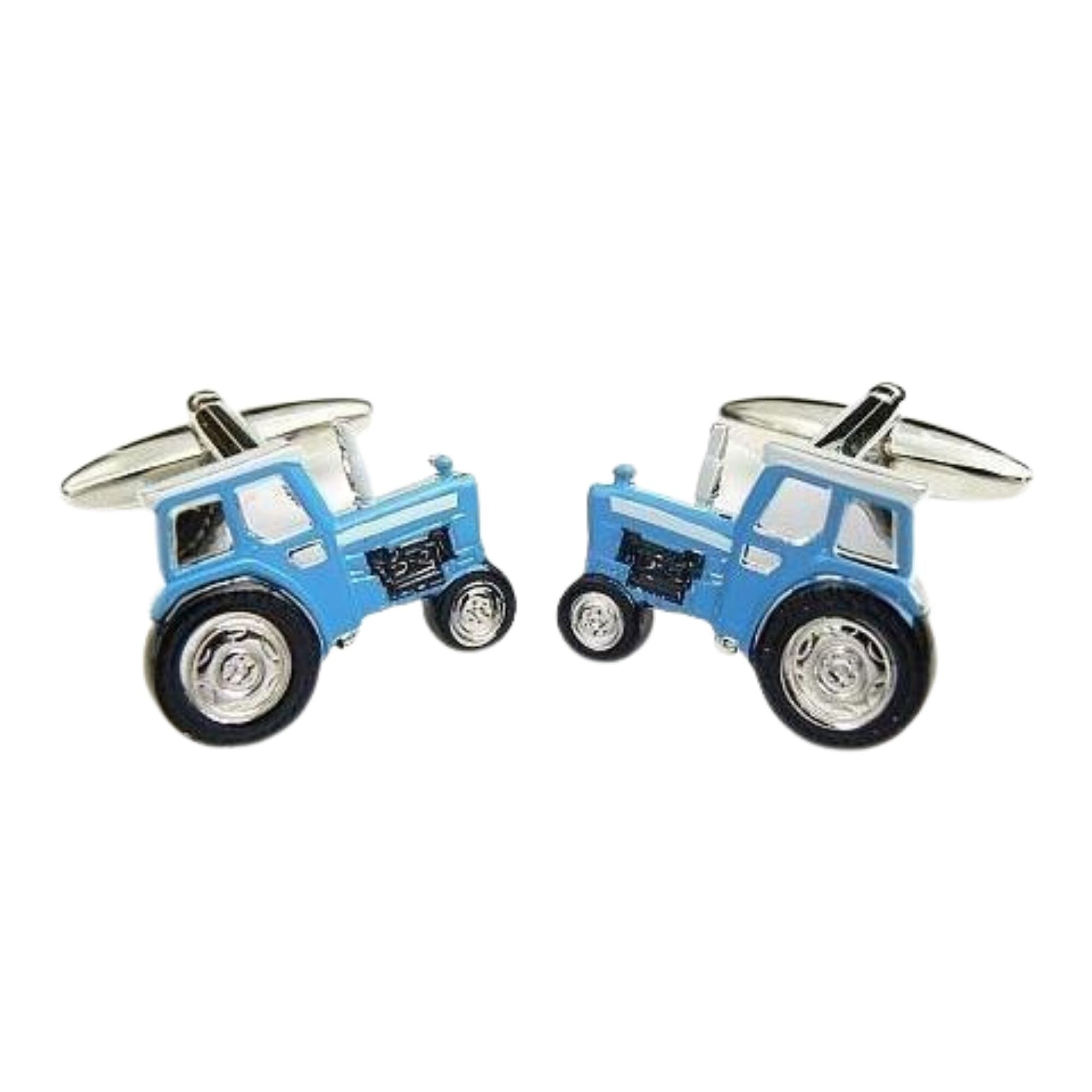 Blue Tractor Cufflinks Novelty Cufflinks Clinks Australia 