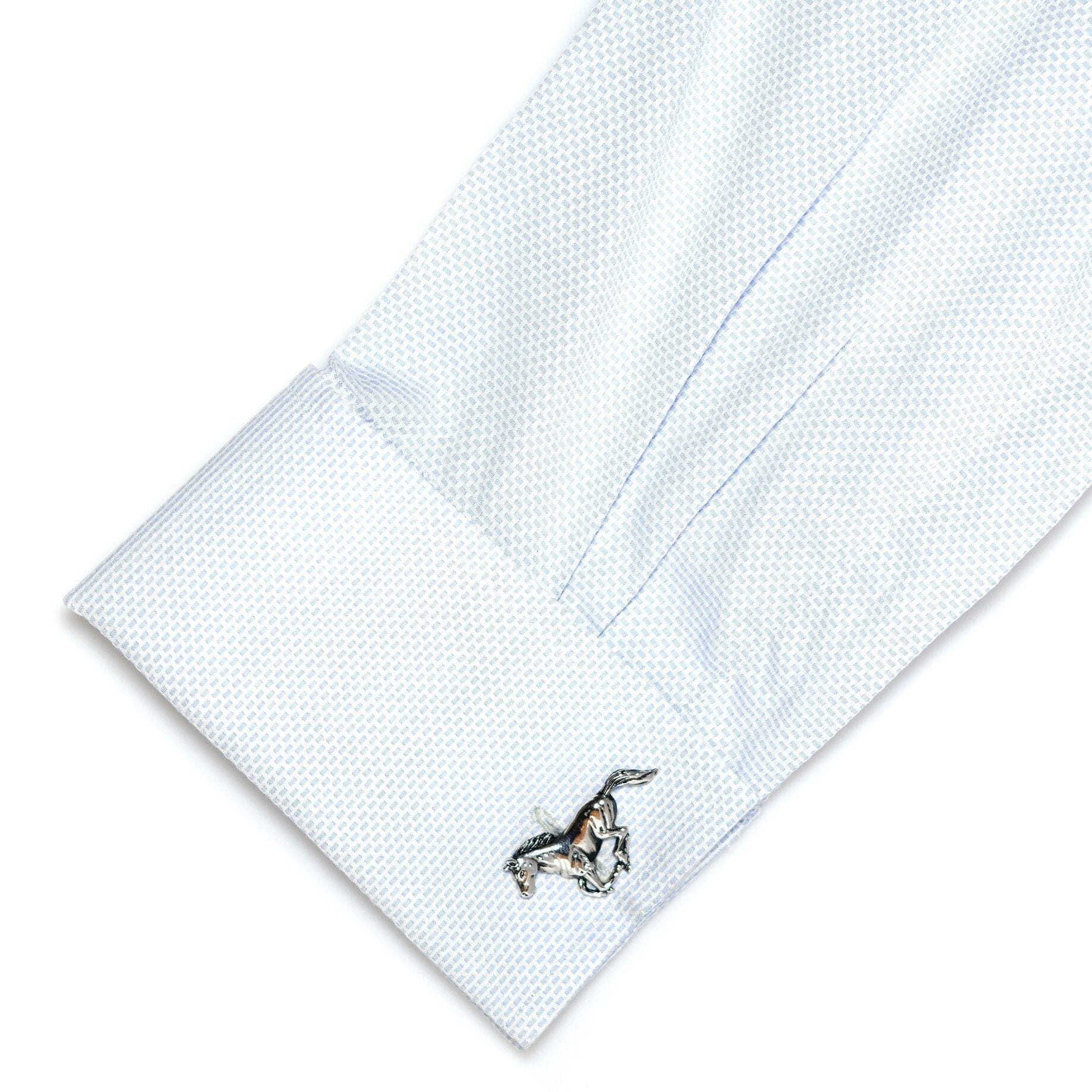 Silver Galloping Horses Cufflinks Novelty Cufflinks Clinks Australia 