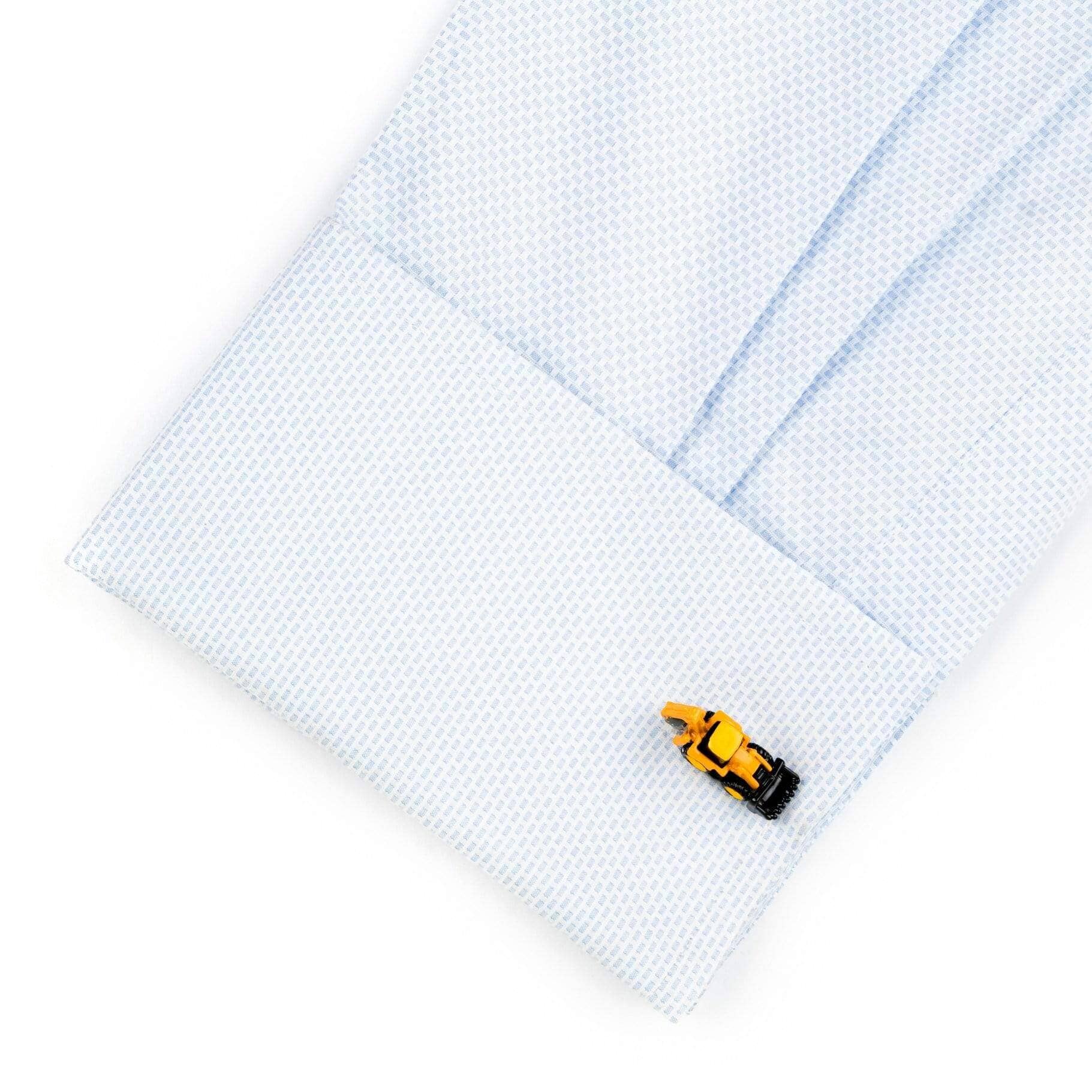 Yellow Backhoe Cufflinks Novelty Cufflinks Clinks Australia 
