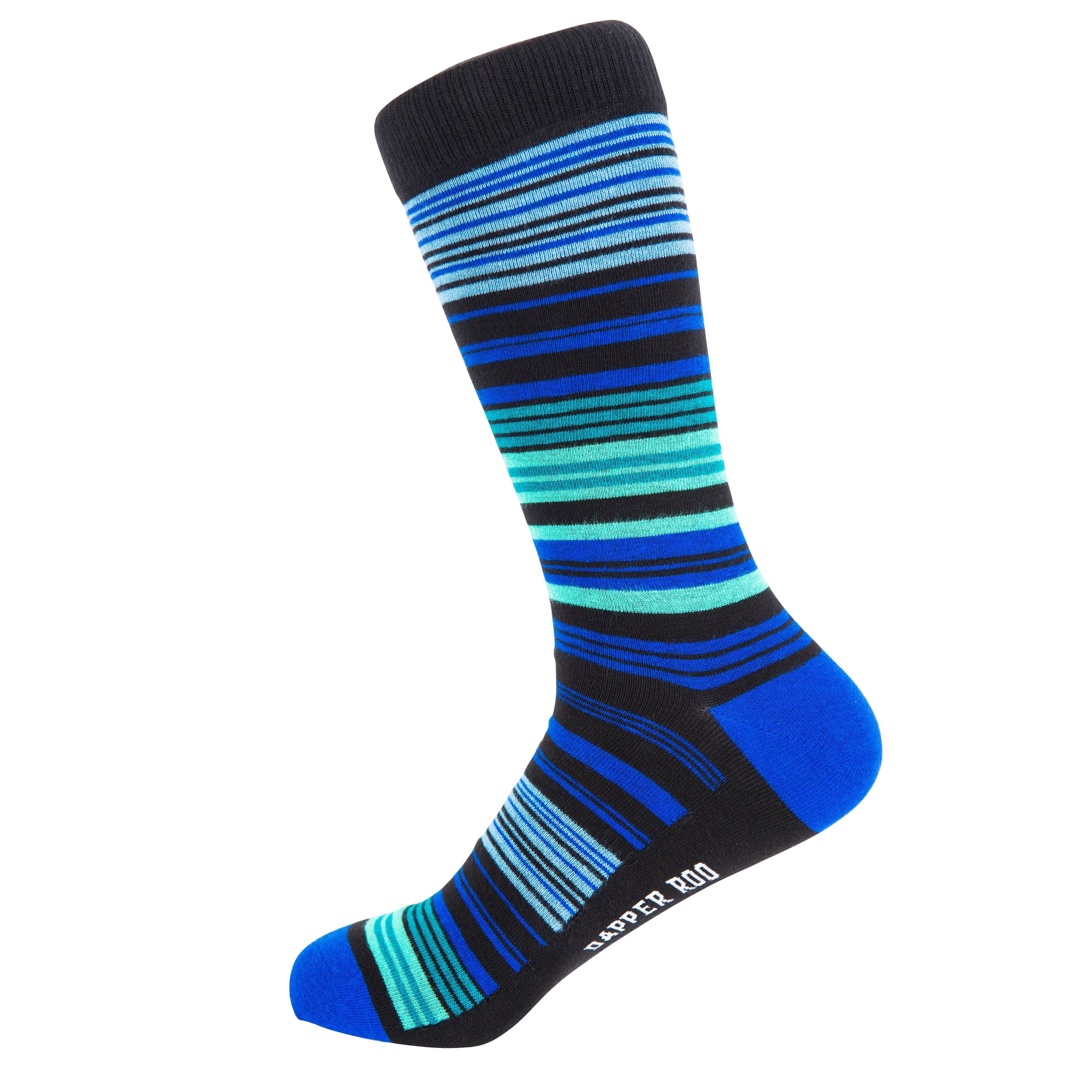 Variegated Ocean Stripe Bamboo Socks by Dapper Roo Socks Dapper Roo 