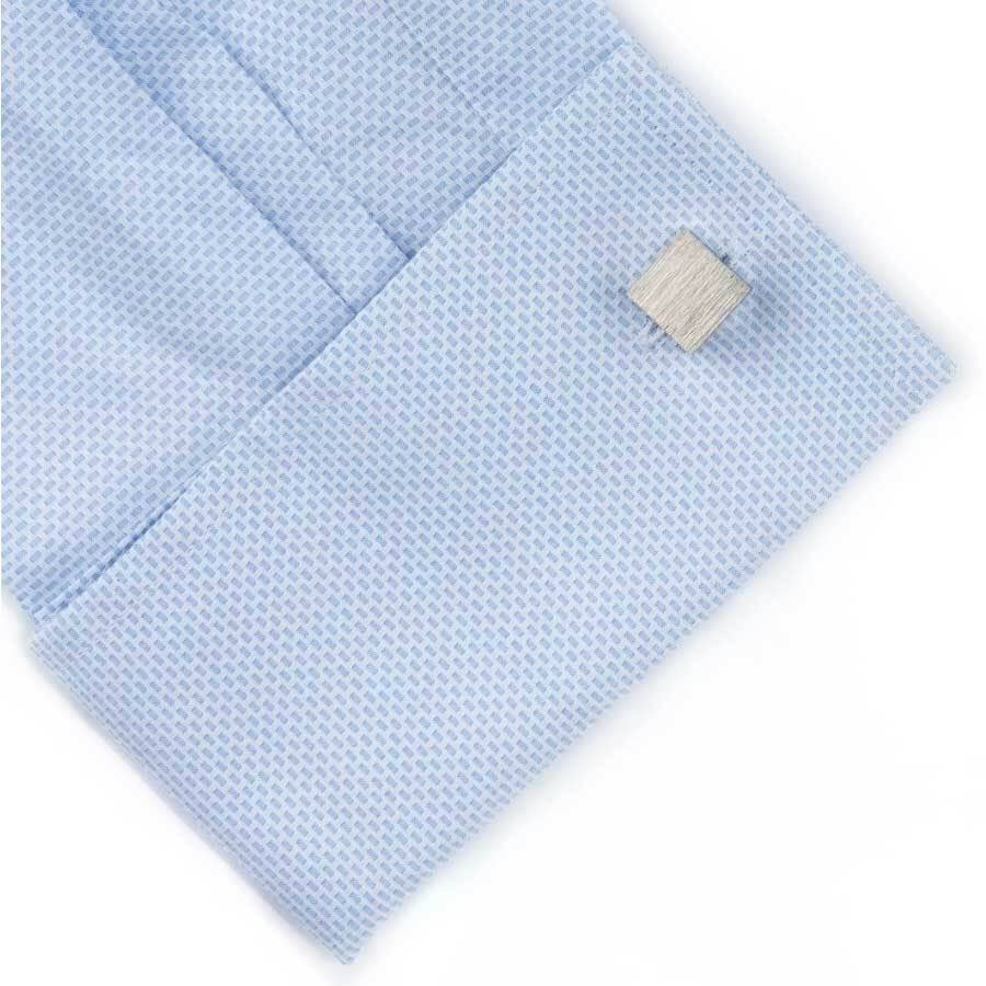 Brushed Square Silver Cufflinks Classic & Modern Cufflinks Clinks Australia 