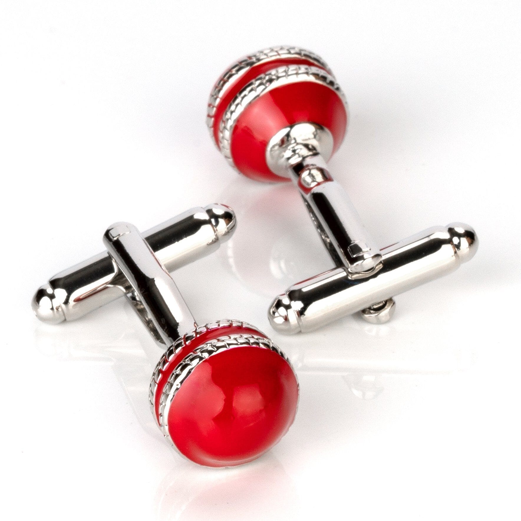 Red Cricket Ball Cufflinks Novelty Cufflinks Clinks Australia Red Cricket Ball Cufflinks 