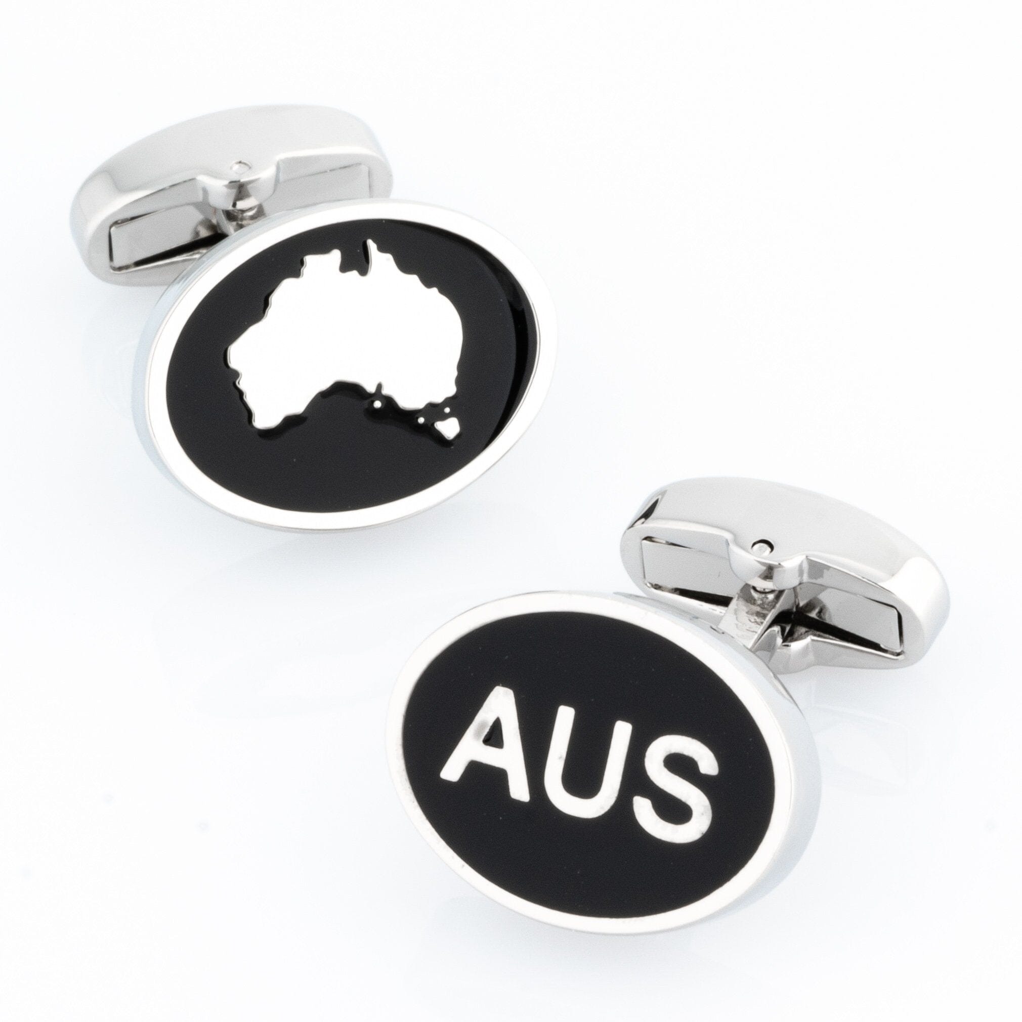 Australian Map and AUS Cufflinks Novelty Cufflinks Clinks Australia 