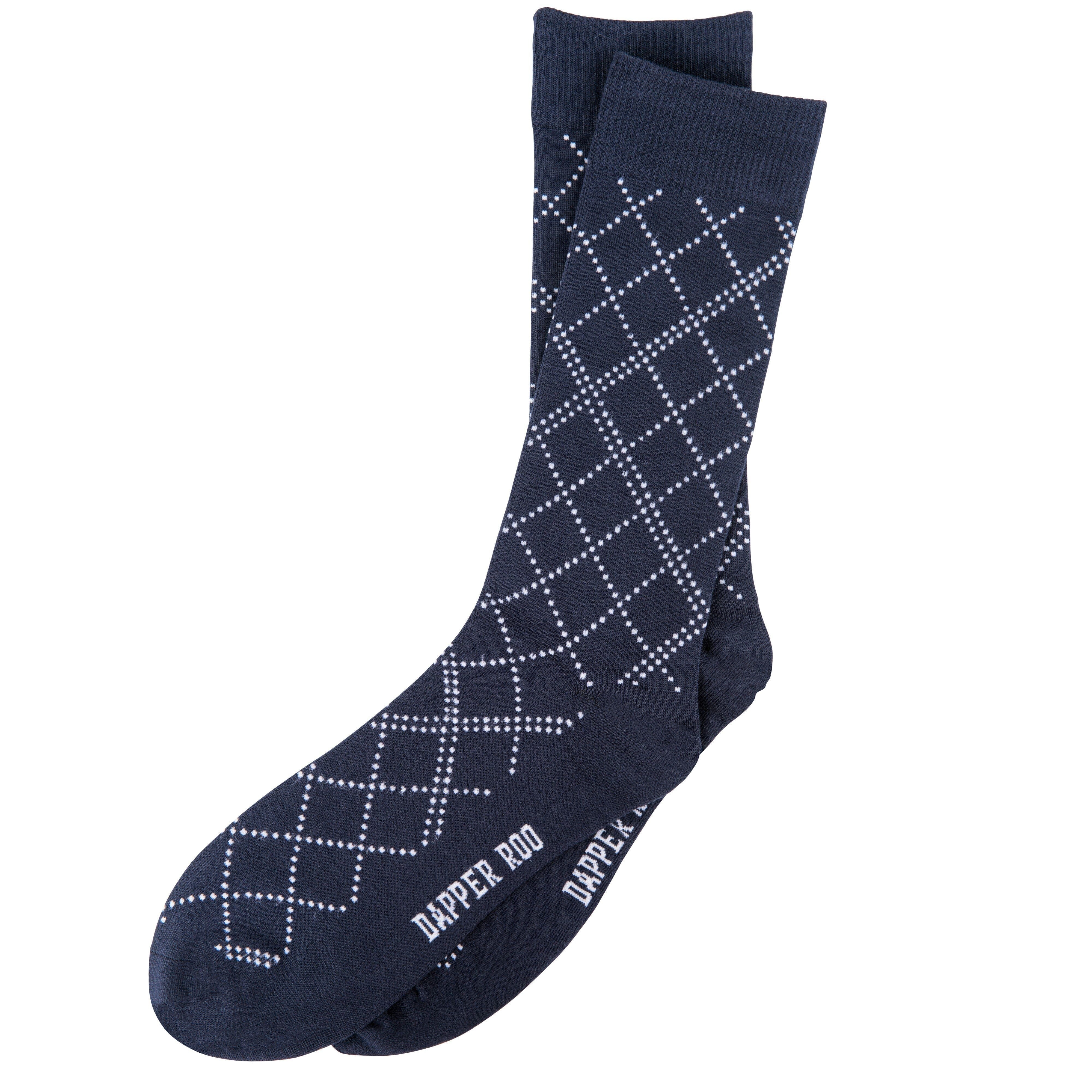 Diamond Lattice Blue Bamboo Socks by Dapper Roo Socks Dapper Roo 