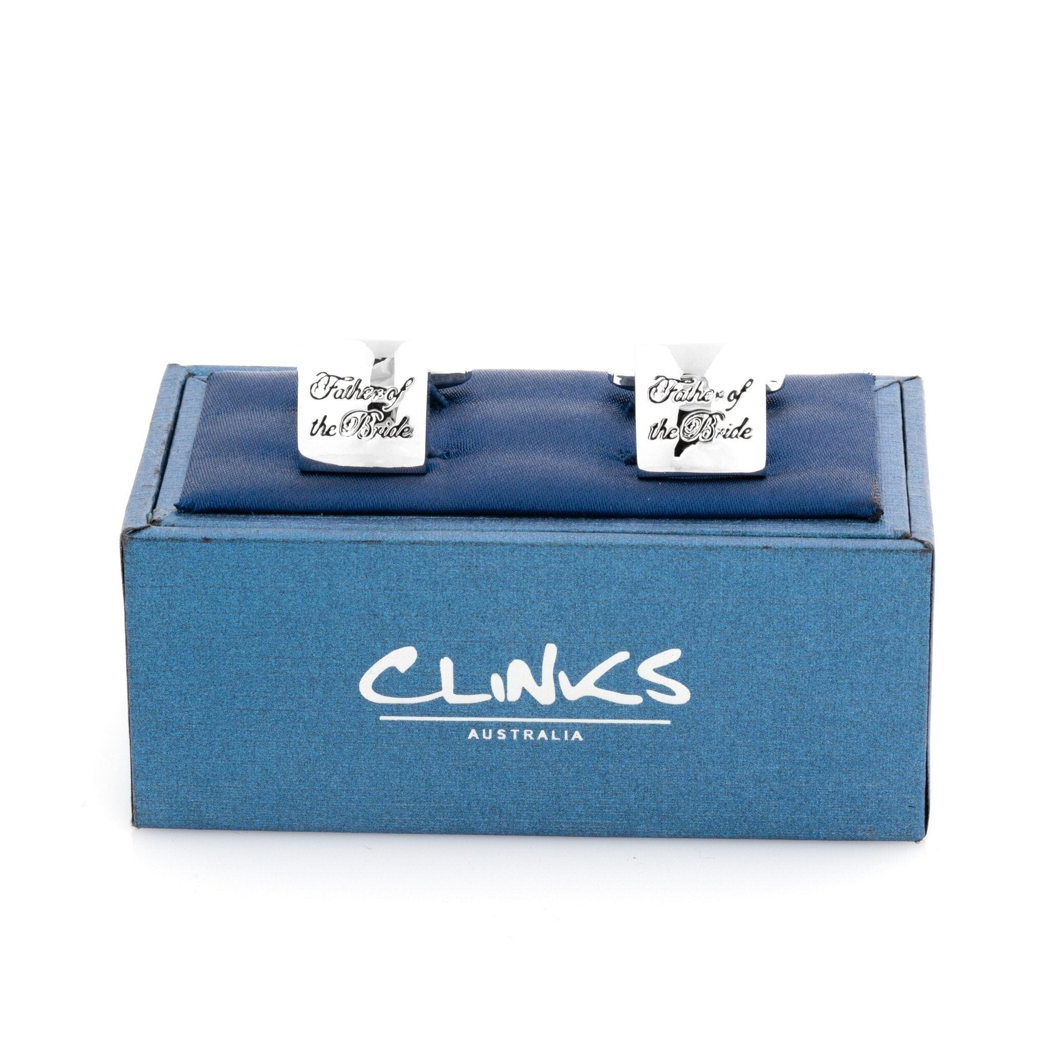 Father of the Bride Curved Silver Wedding Cufflinks Wedding Cufflinks Clinks Australia 