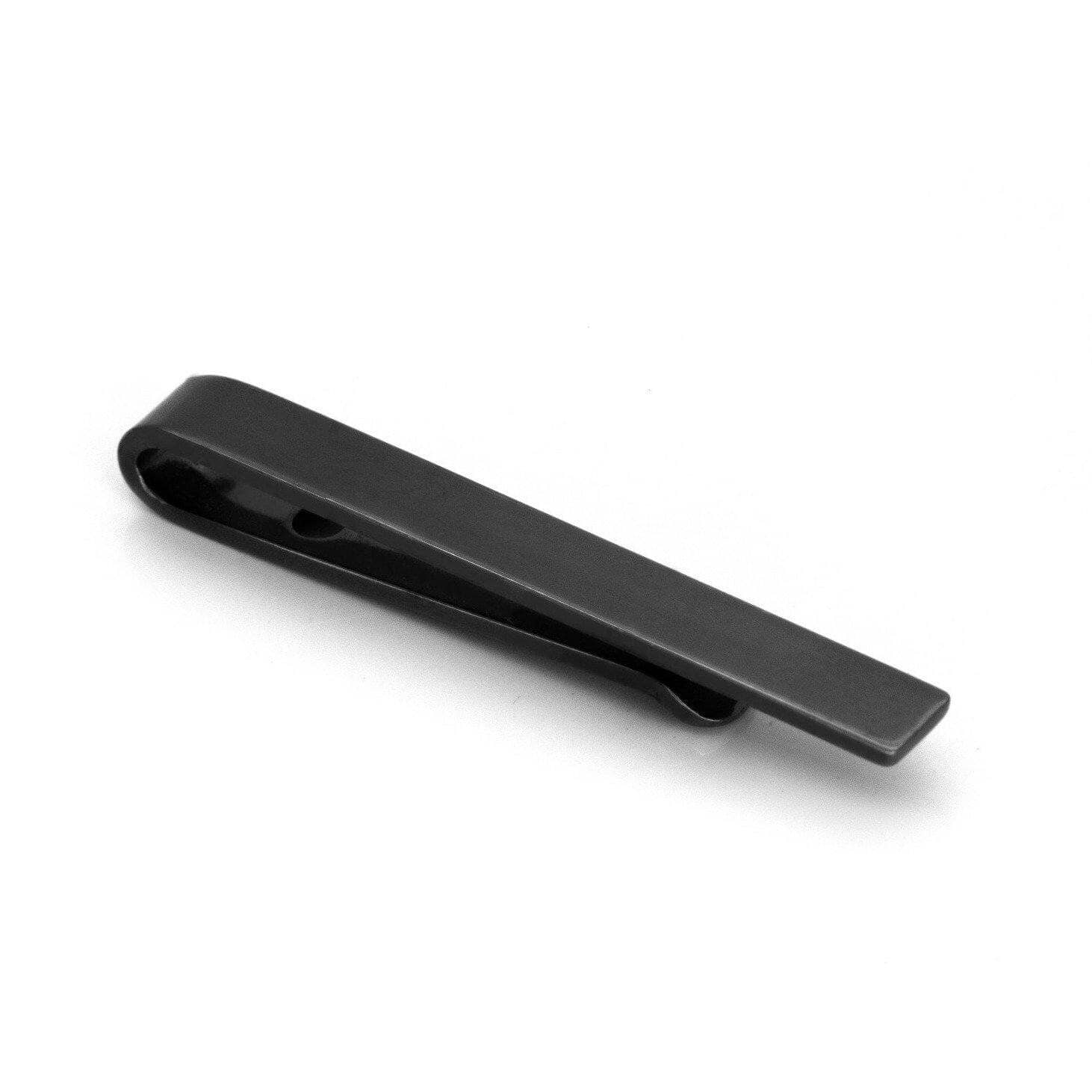 Black Metallic Small Tie Bar Tie Bars Clinks Black Metallic Small Tie Bar 
