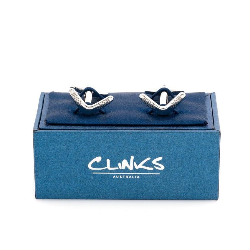 Australian Boomerang Silver Cufflinks Novelty Cufflinks Clinks Australia 