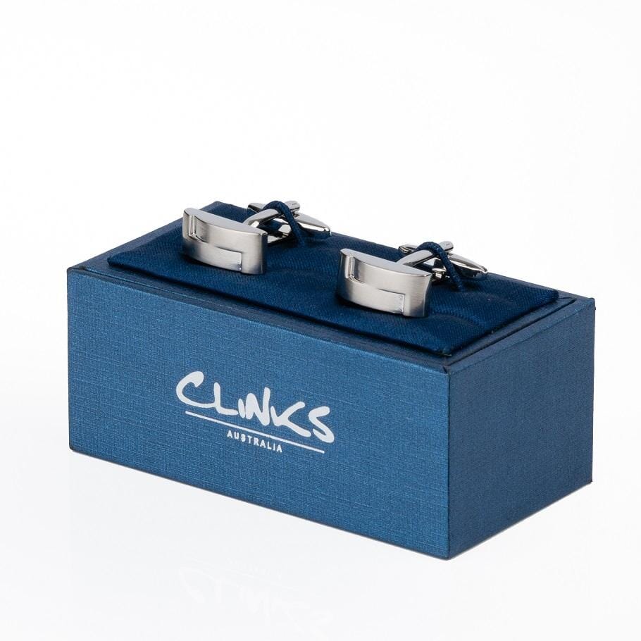 Silver Interlinked Cufflinks Classic & Modern Cufflinks Clinks Australia 