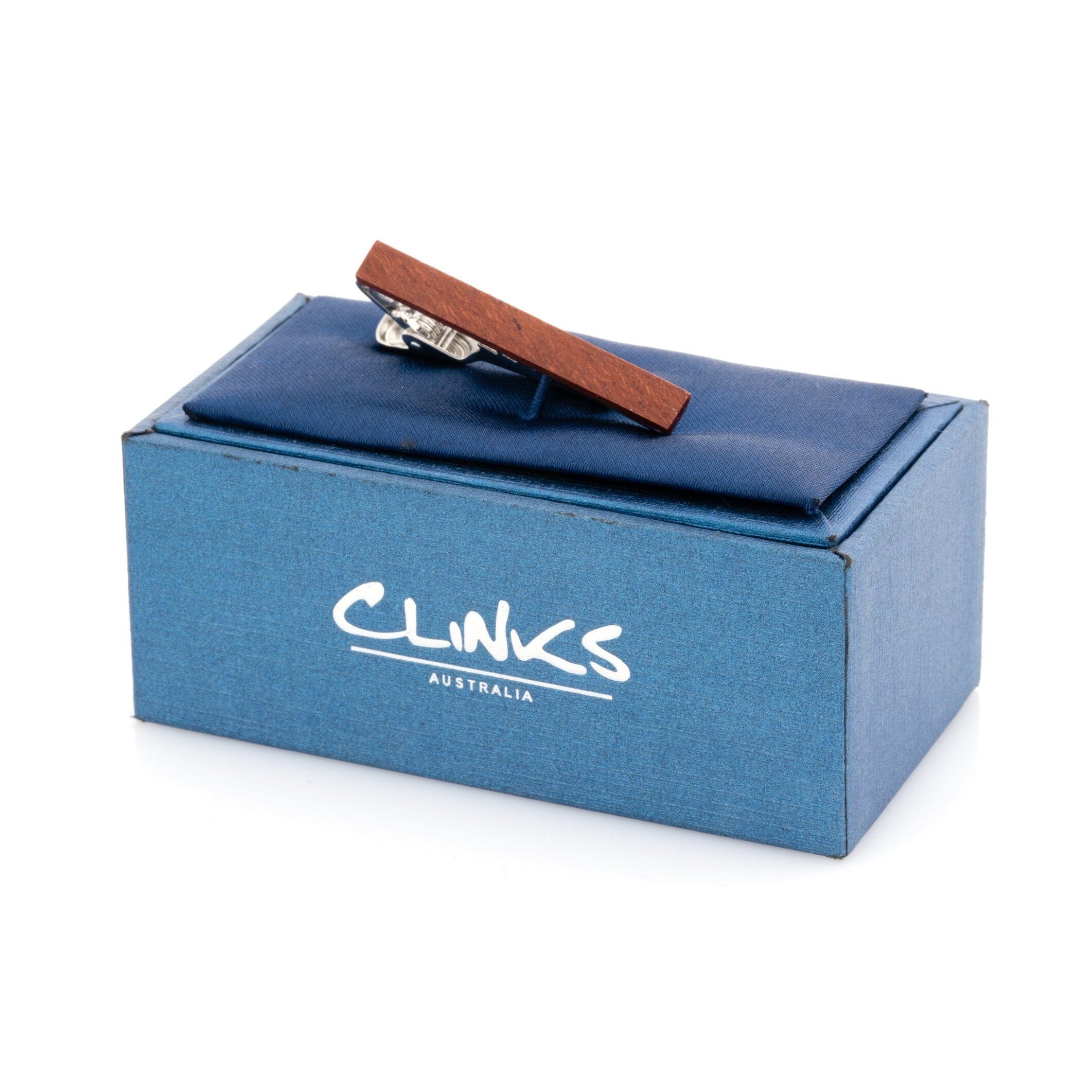 Red Wood Small Tie Clip Tie Clips Clinks Australia 