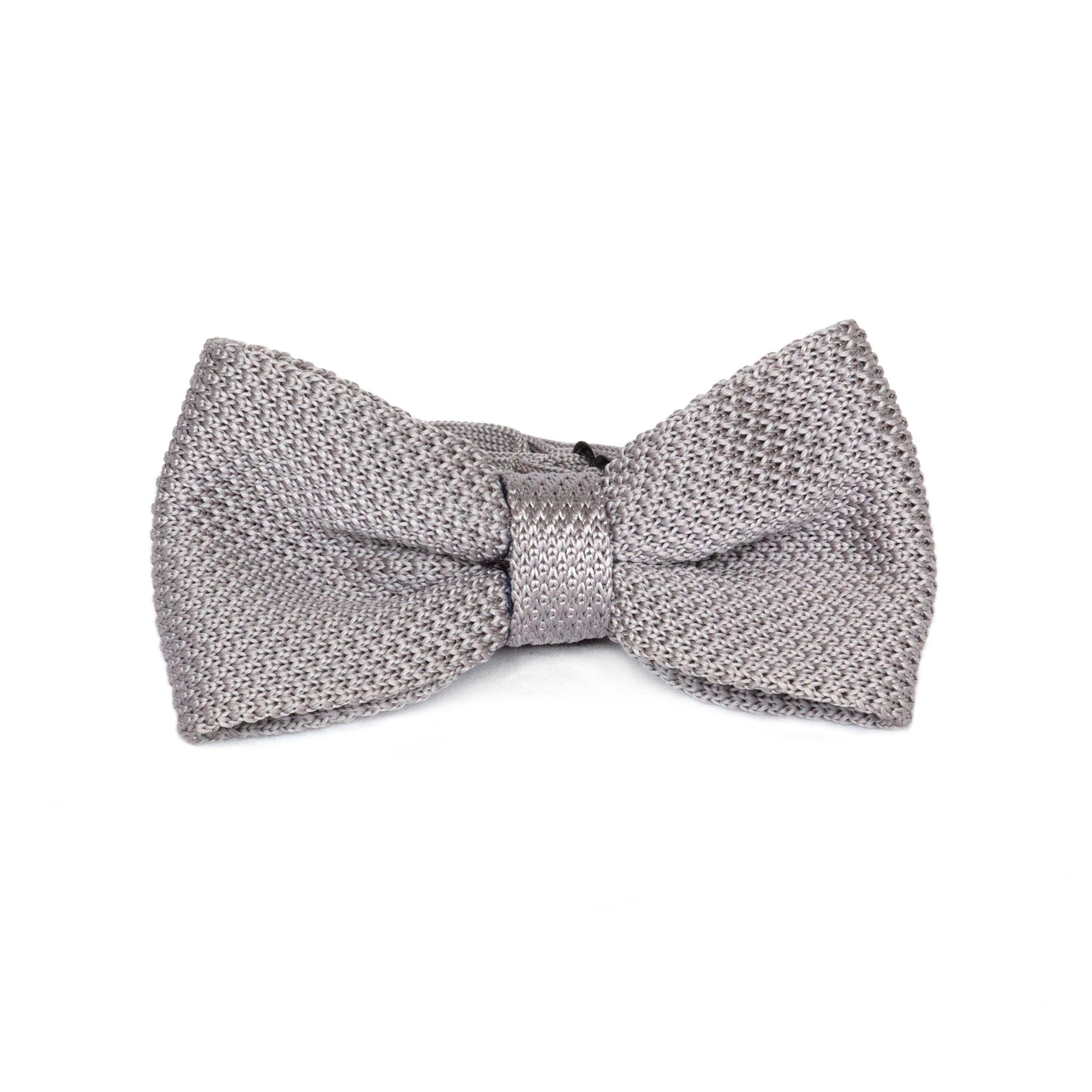 Grey Adult Knit Bowtie Bow Ties Clinks Australia Grey Adult Knit Bowtie 