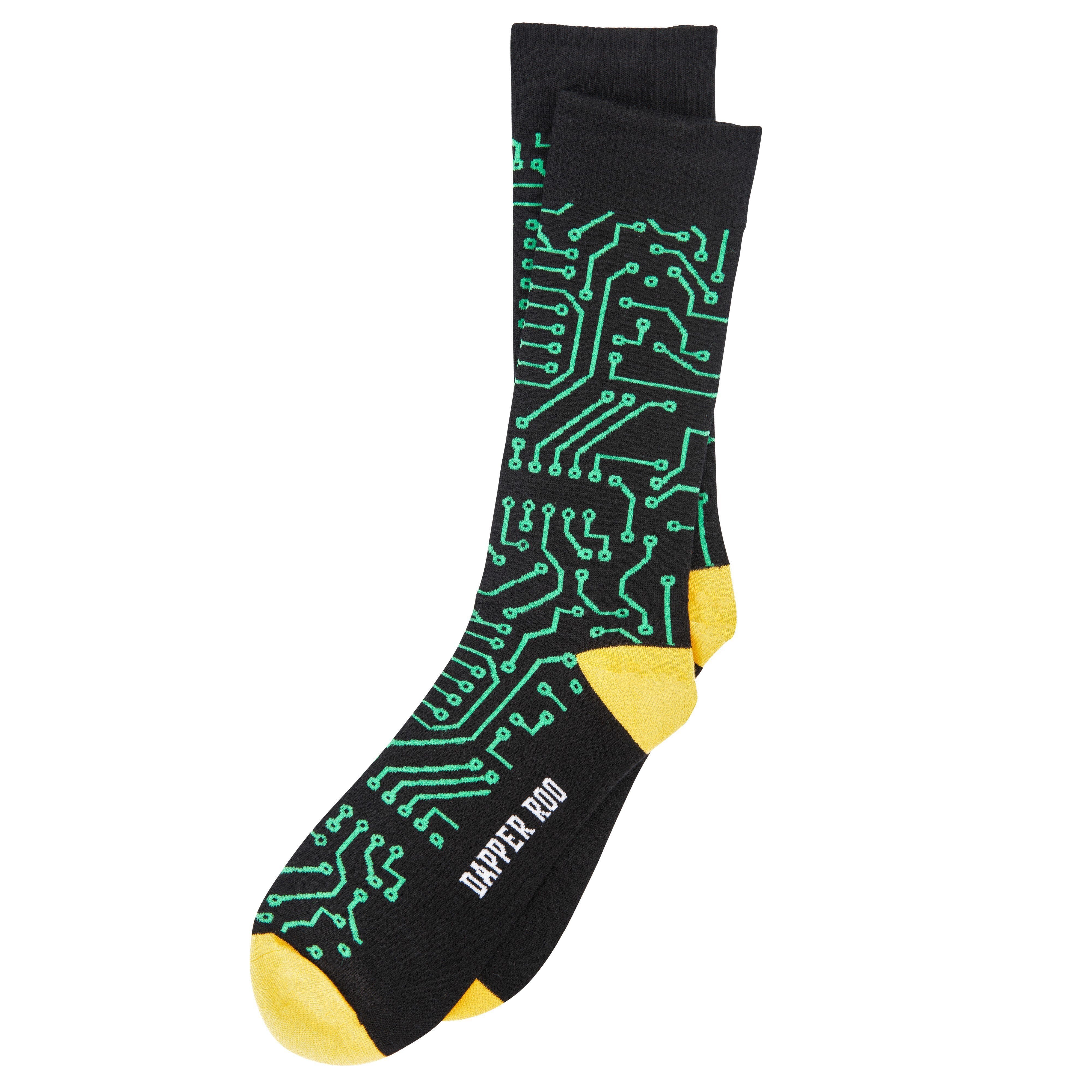 Tech Nerd Circuit Board Bamboo Socks by Dapper Roo Socks Dapper Roo Default 