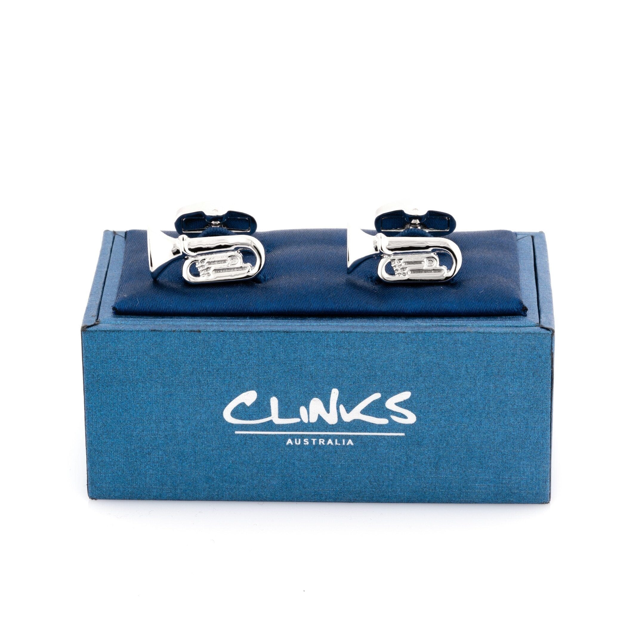 Tuba Cufflinks Silver Novelty Cufflinks Clinks Australia 