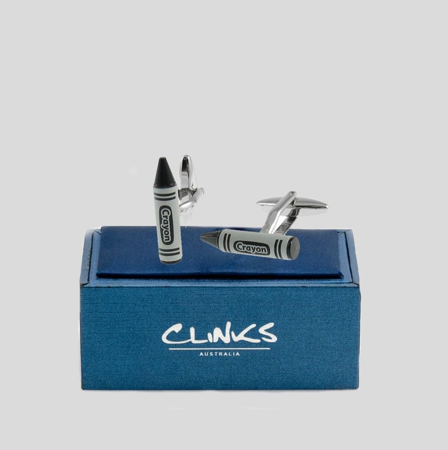 Black Crayon Cufflinks Novelty Cufflinks Clinks Australia 
