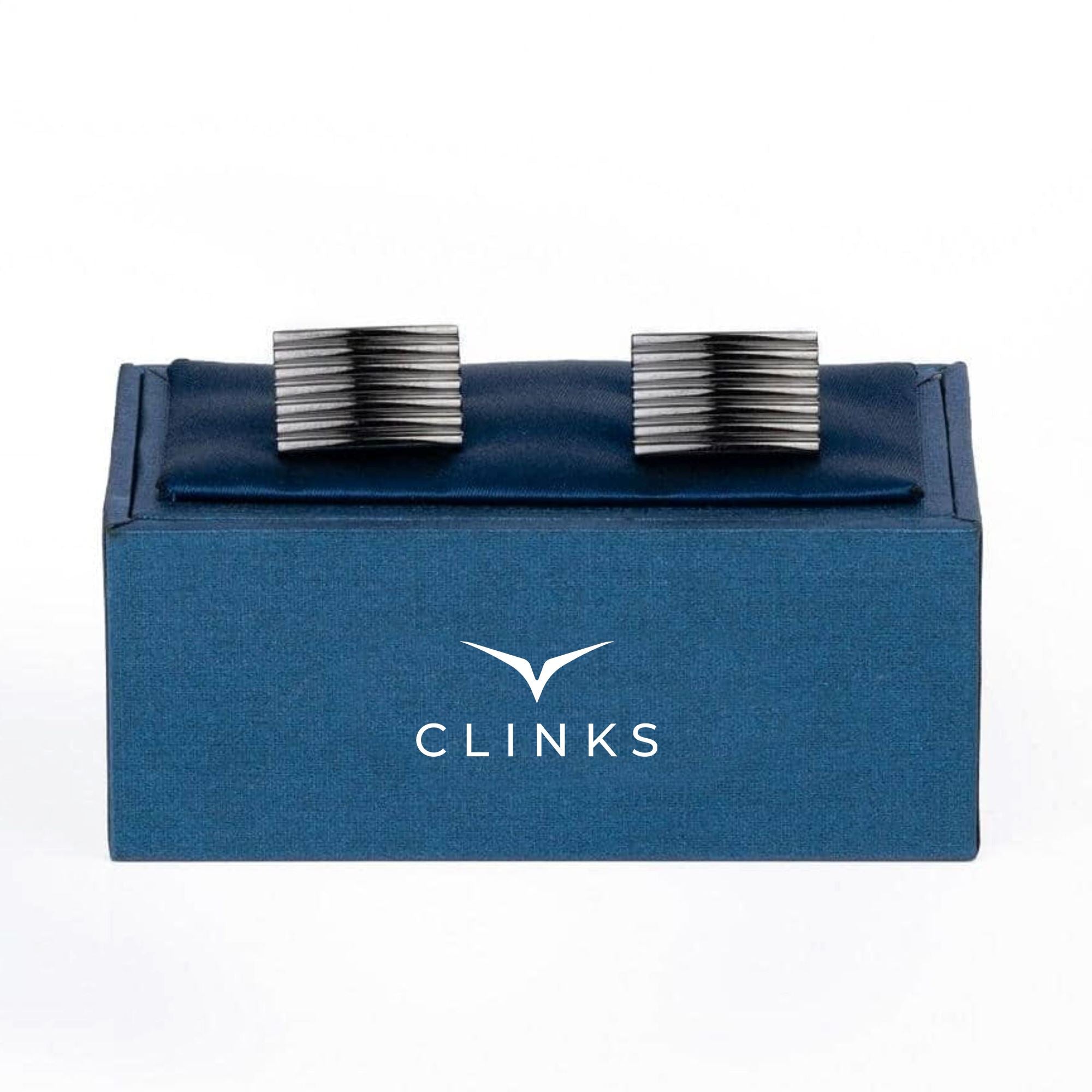 Gunmetal Lines Cufflinks Classic & Modern Cufflinks Clinks Australia 
