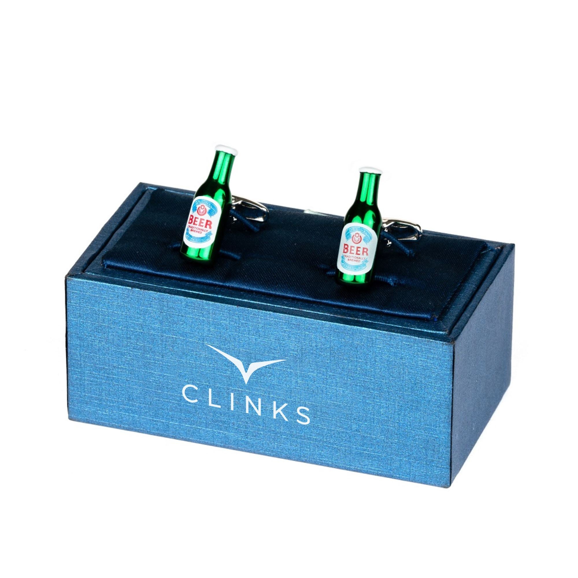 Italian Style Green Beer Bottle Cufflinks Novelty Cufflinks Clinks Australia 