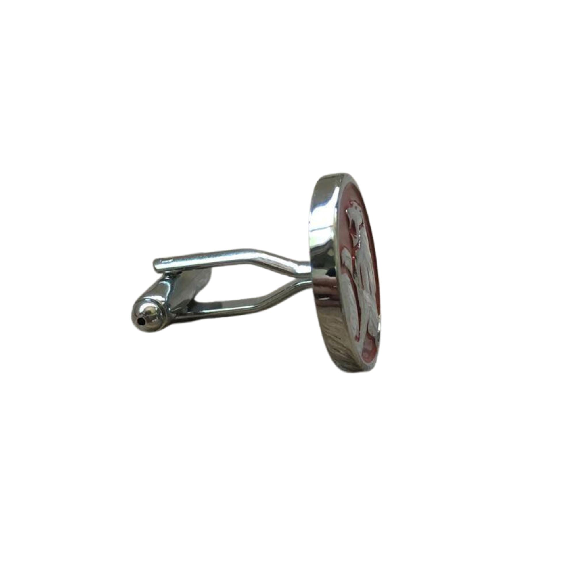 Holden Red Enamel and Silver Cufflinks Novelty Cufflinks Clinks Australia 