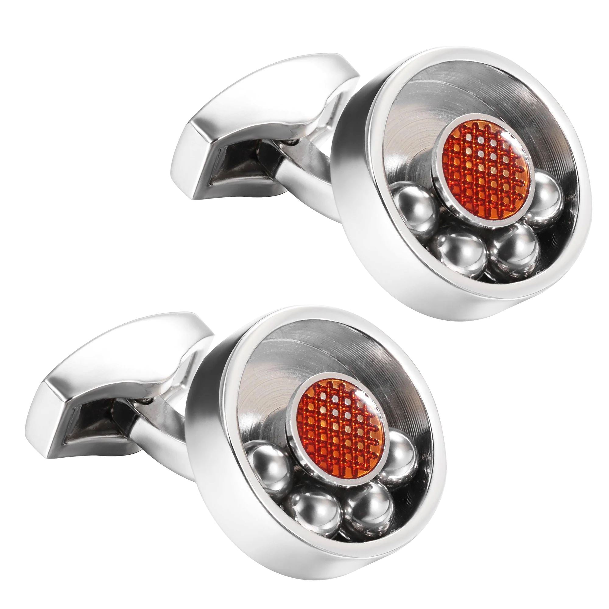 Moving Ball Bearing Cufflinks Silver Novelty Cufflinks Clinks Australia 