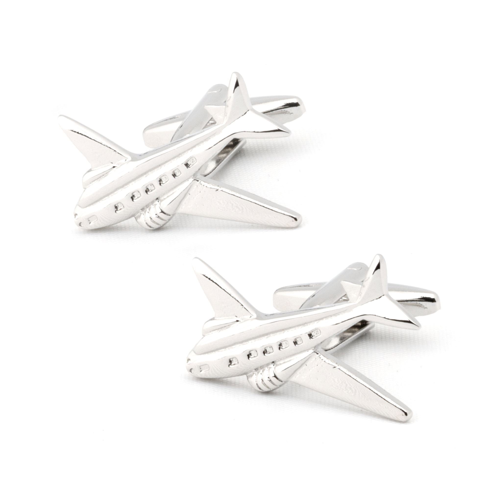 Jet Plane Silver Cufflinks Novelty Cufflinks Clinks Australia Jet Plane Silver Cufflinks 