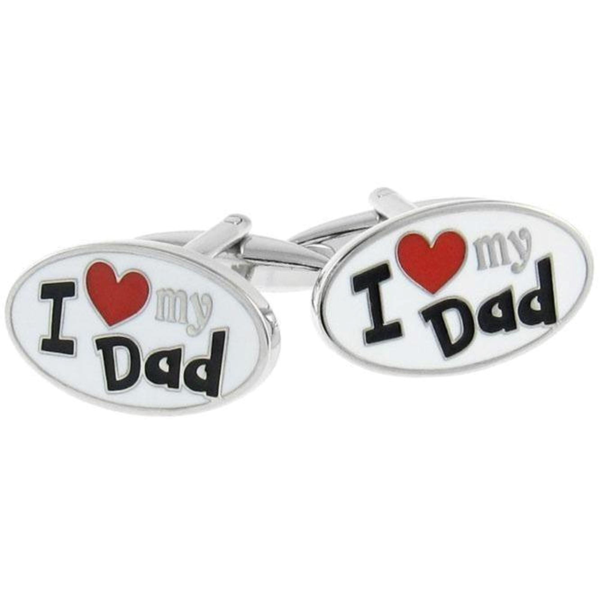 I Love My Dad Cufflinks Oval Novelty Cufflinks Clinks Australia 