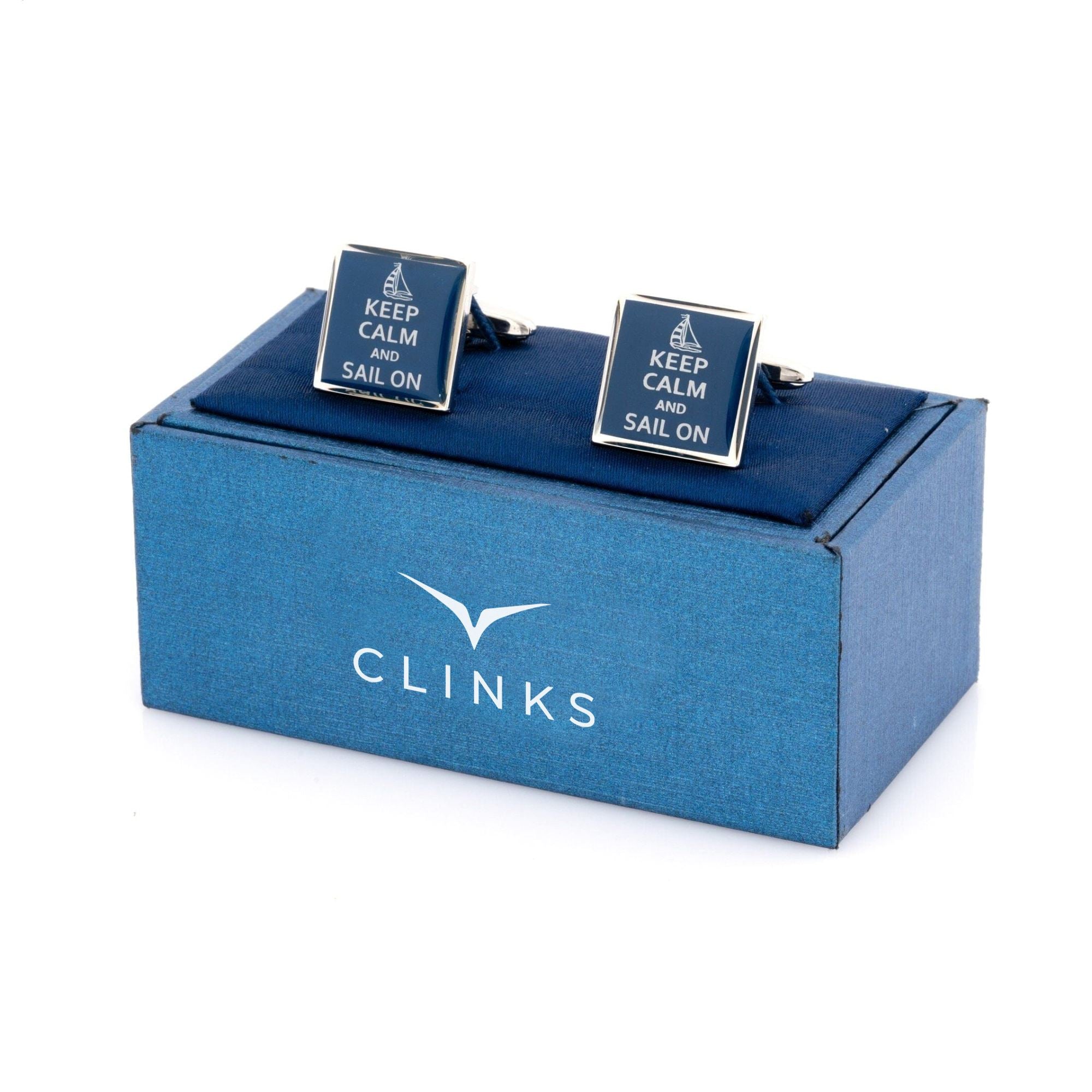 Keep Calm and Sail On Cufflinks Novelty Cufflinks Clinks Australia 