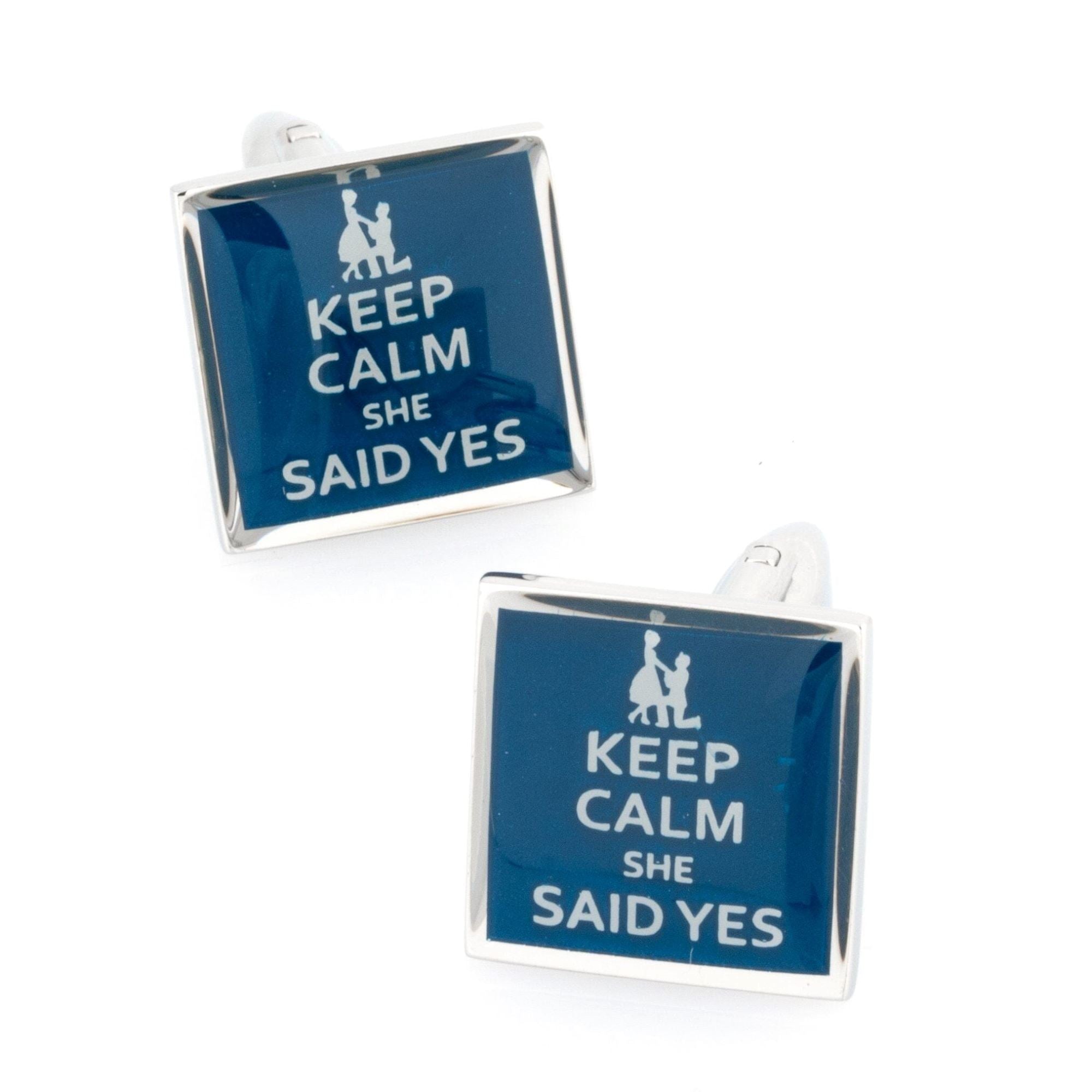 Keep Calm She Said Yes Novelty Cufflinks Clinks Australia Keep Calm She Said Yes 