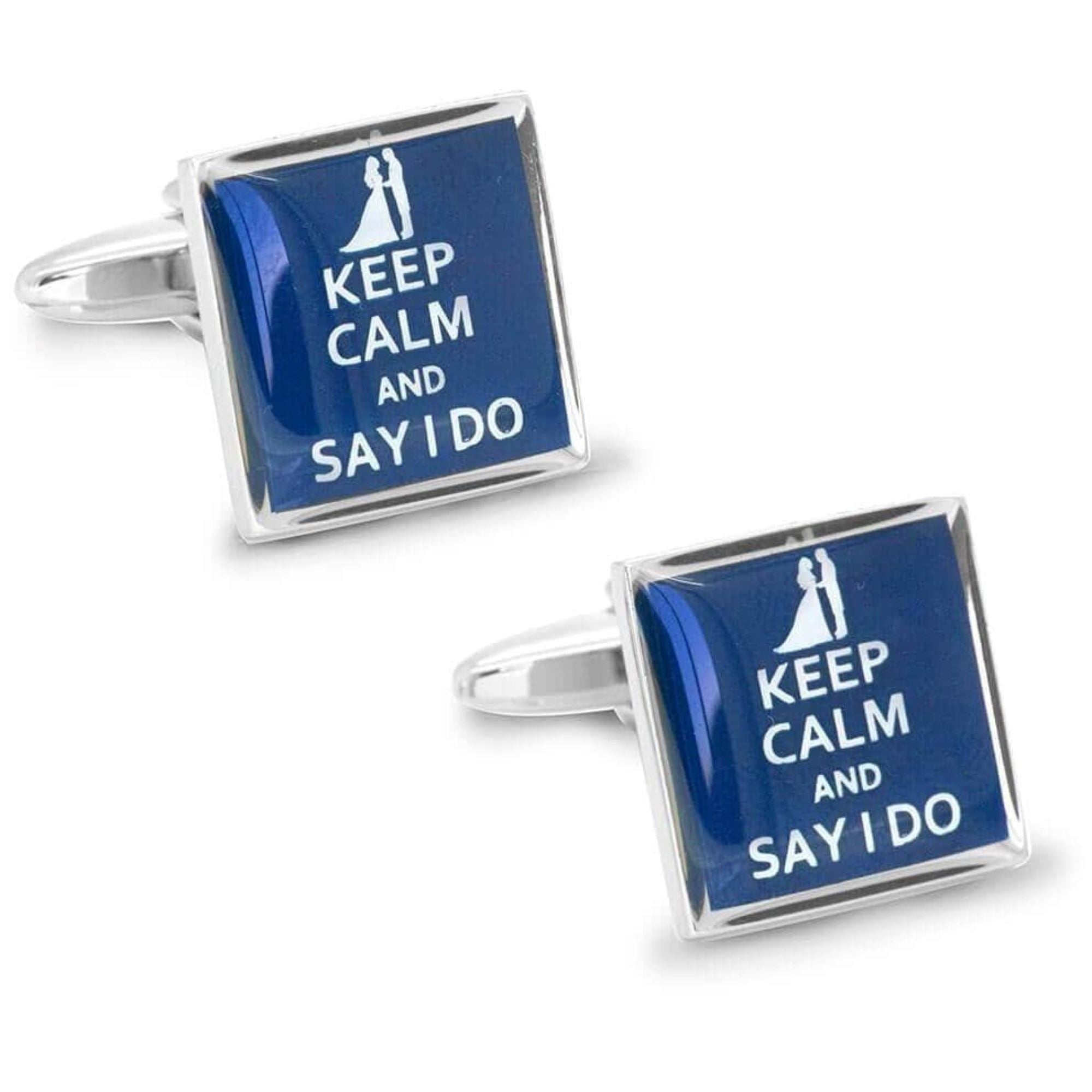 Keep Calm and Say I Do Cufflinks Novelty Cufflinks Clinks Australia Keep Calm and Say I Do Cufflinks 