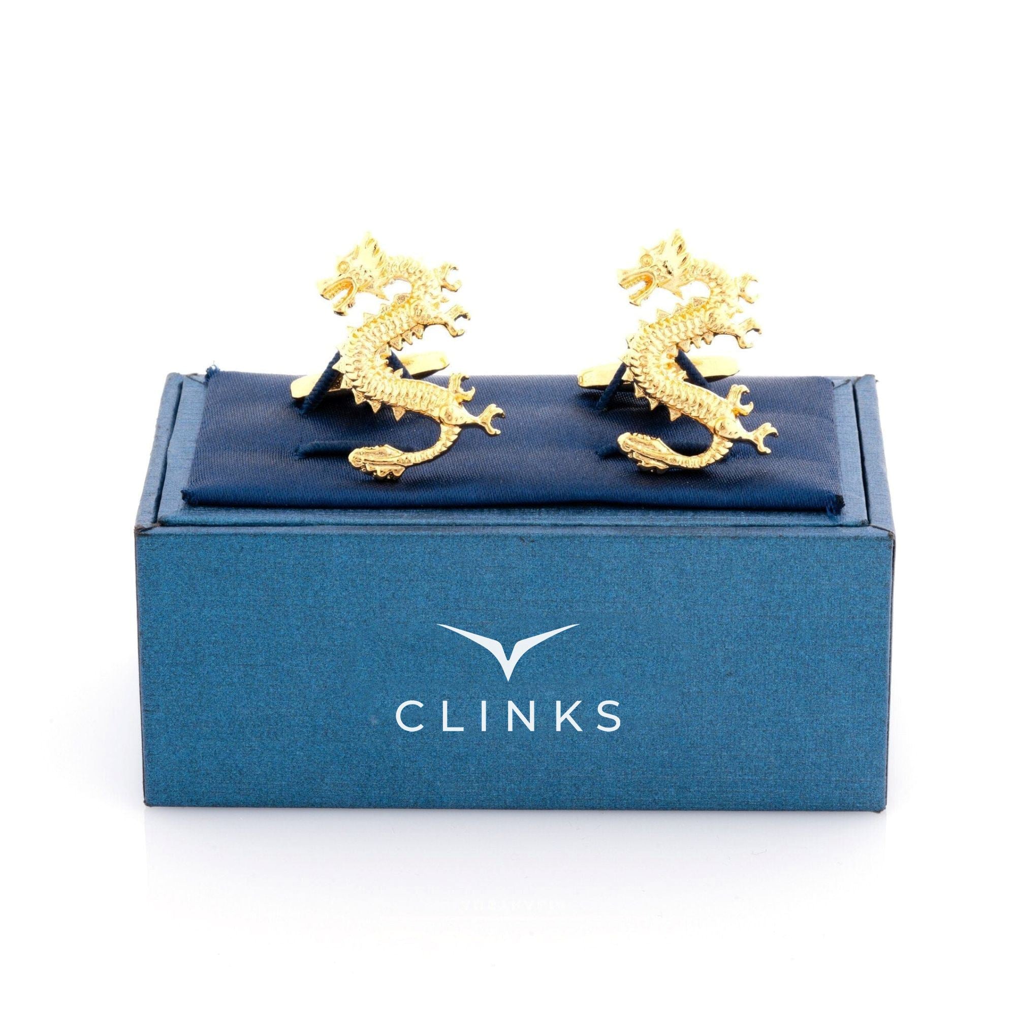 Golden Lucky Chinese Dragon Cufflinks Novelty Cufflinks Clinks Australia 