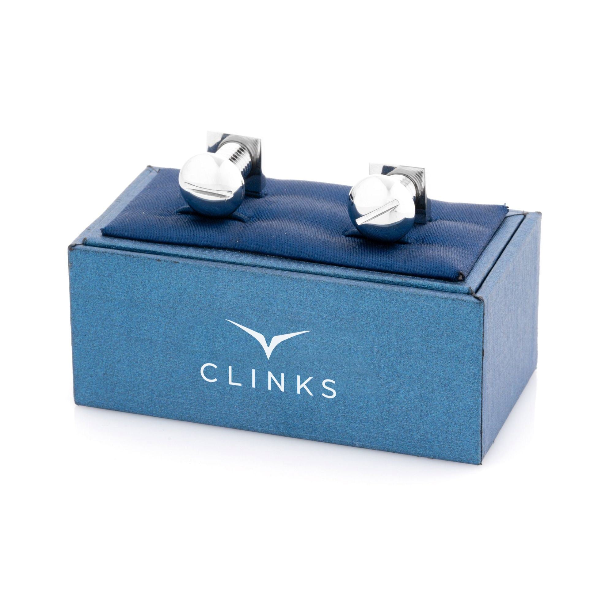 Functional Silver Nut and Bolt Cufflinks Novelty Cufflinks Clinks Australia 
